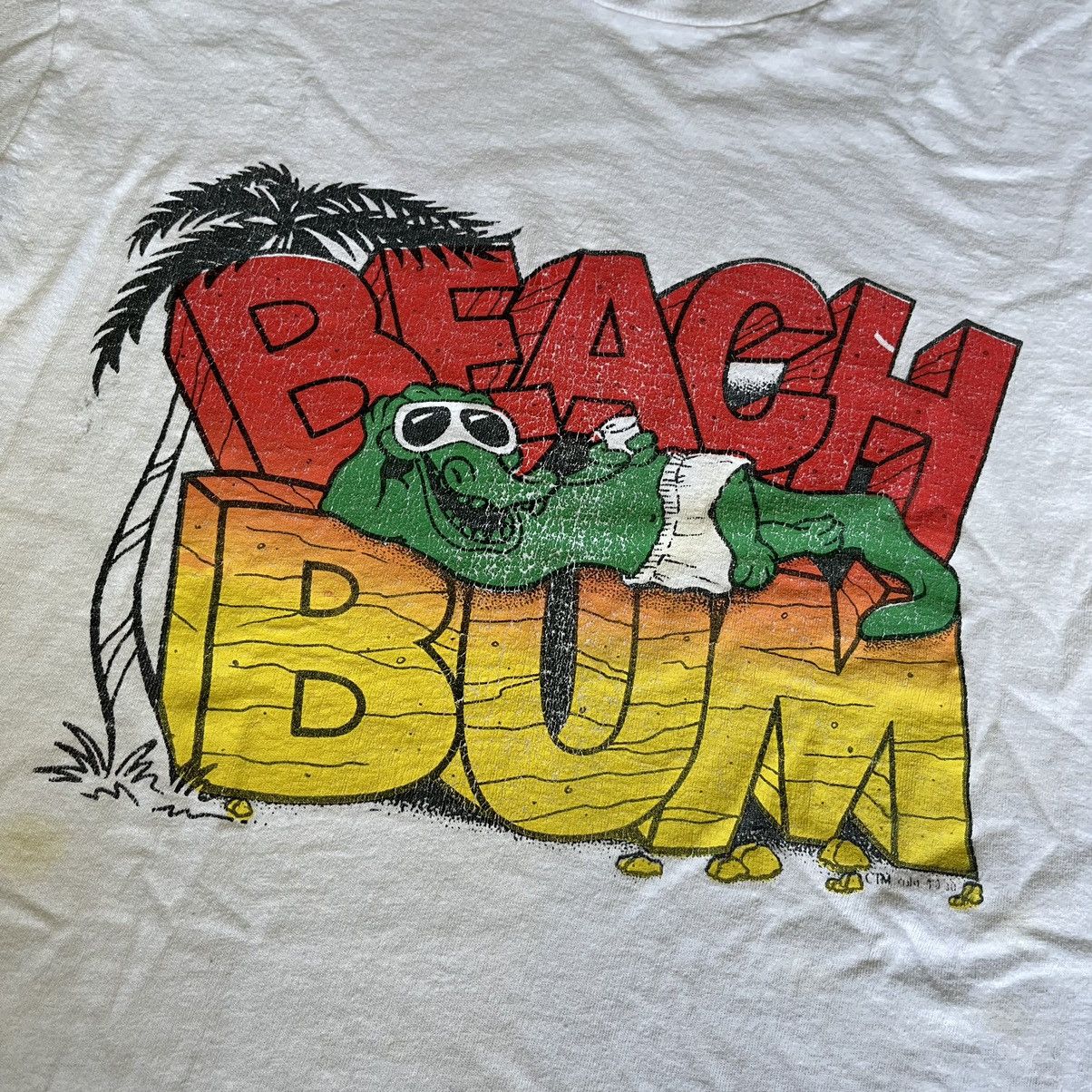 Band Tees × Vintage Vintage 1980s Beach Bum Alligator Crocodile Graphic T Shirt Size US M / EU 48-50 / 2 - 3 Thumbnail
