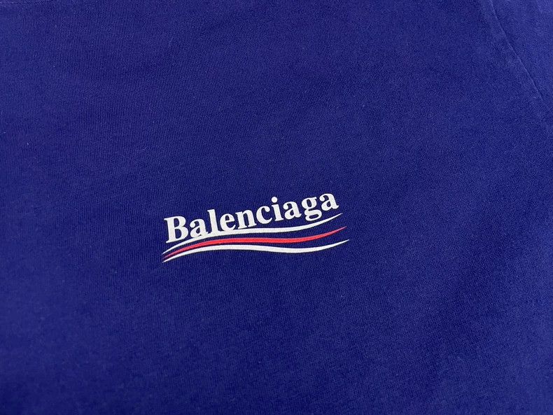 Balenciaga Balenciaga Blue Cola Wave Short Sleeve Size US S / EU 44-46 / 1 - 4 Thumbnail