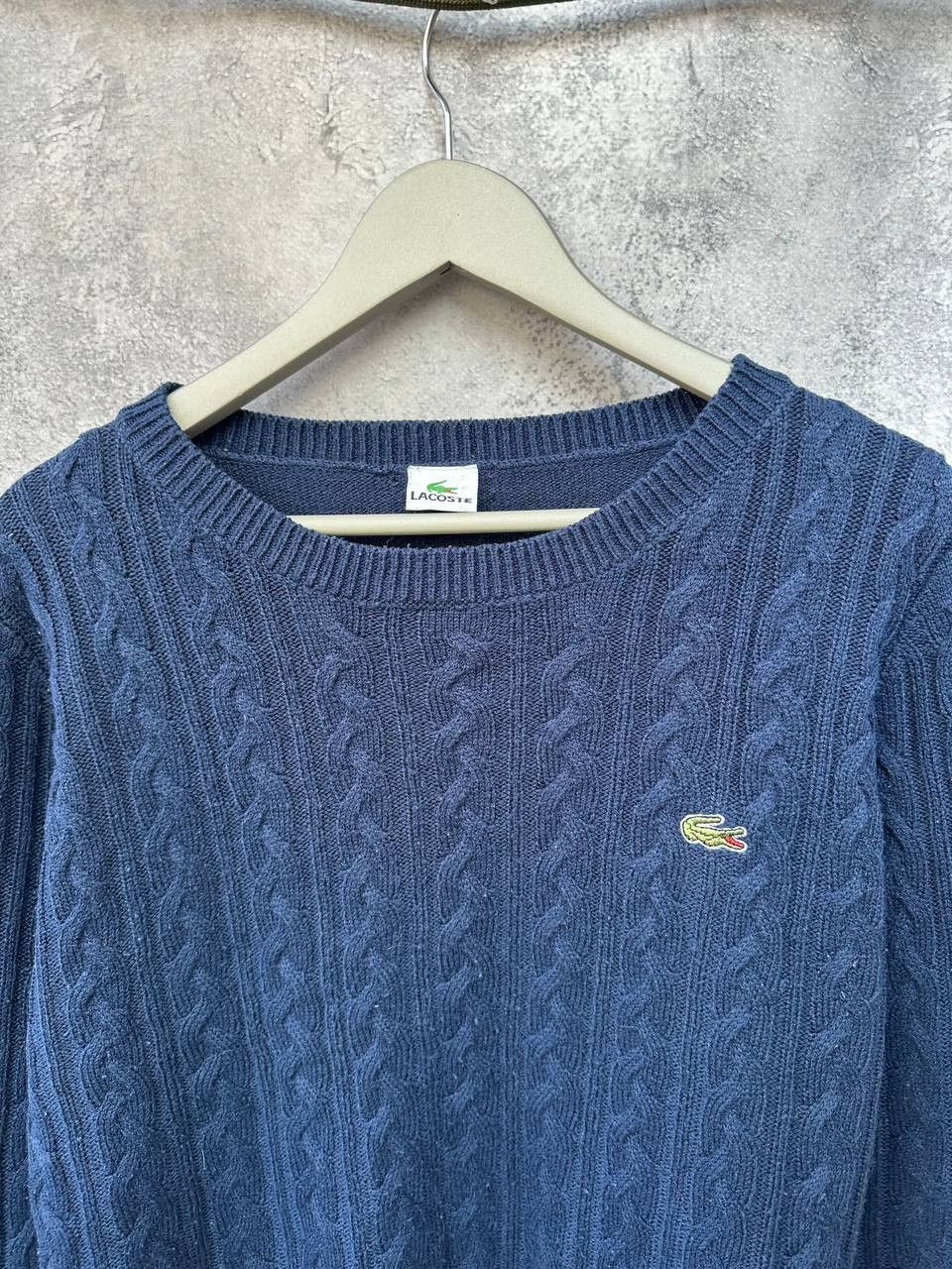 Lacoste Lacoste Cable Knit Acrylic Sweater Navy Old Money Vintage Size US L / EU 52-54 / 3 - 4 Thumbnail
