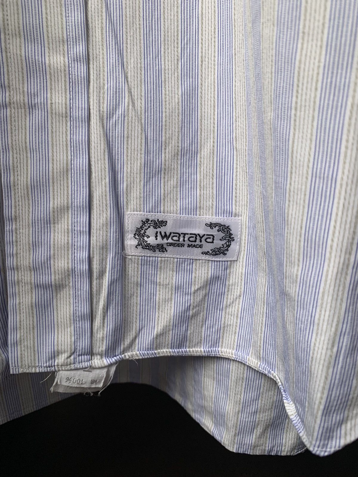 Celine × Vintage 1990s Celine Striped Shirt Iwataya Order Made Size US S / EU 44-46 / 1 - 3 Thumbnail
