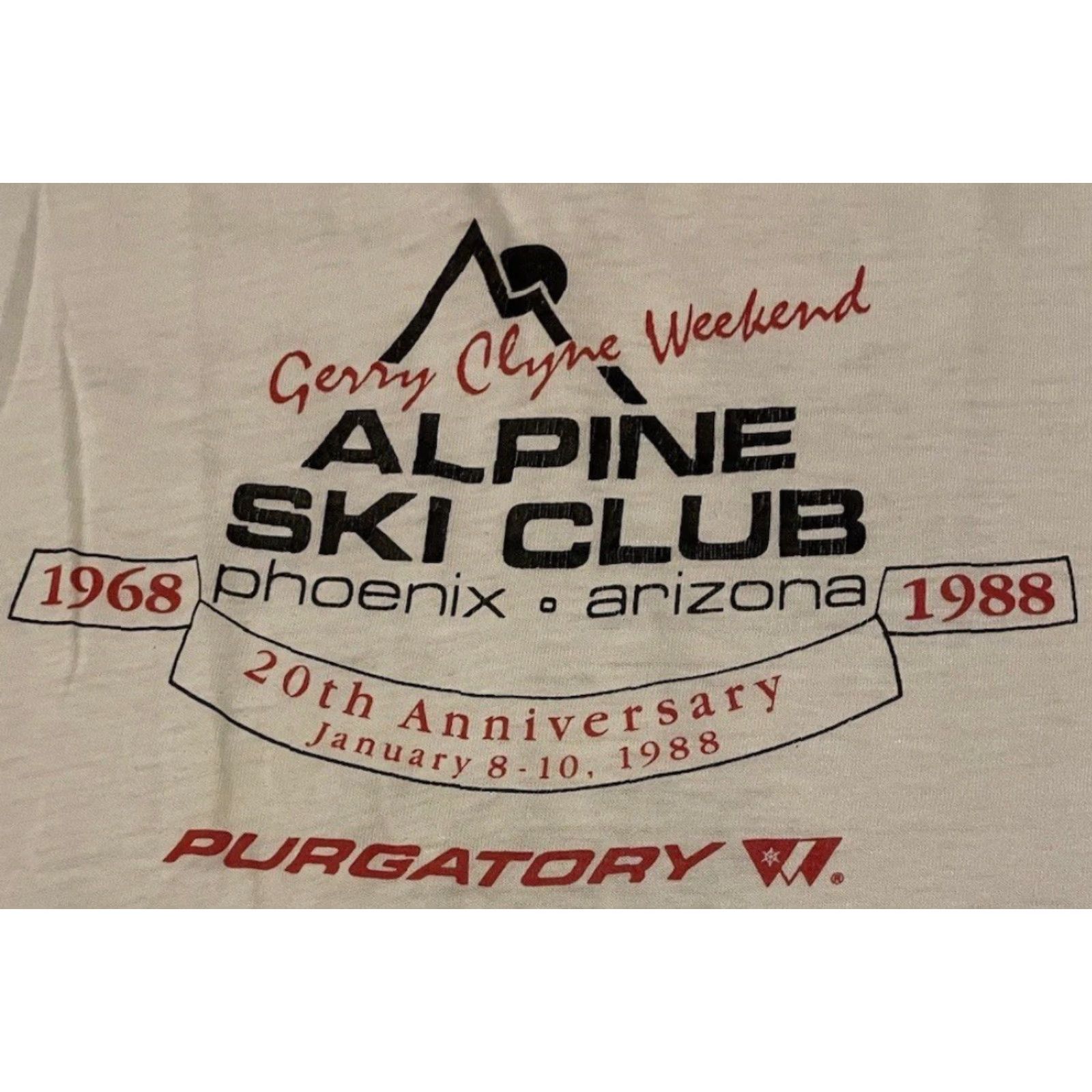 Vintage VINTAGE Phoenix Alpine Ski Club Faded Shirt S Arizona Snowboard Grunge 80s 90s White Single Stitch Mens T-Shirt Small Size US S / EU 44-46 / 1 - 3 Thumbnail