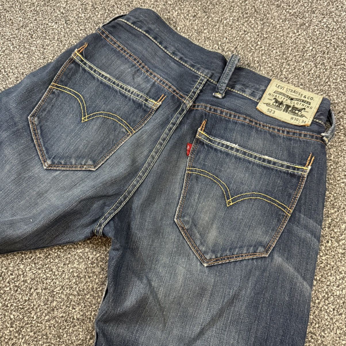 Engineered Garments × Levi's Vintage Y2K Levis 523 Flared Baggy Denim Size US 30 / EU 46 - 4 Thumbnail