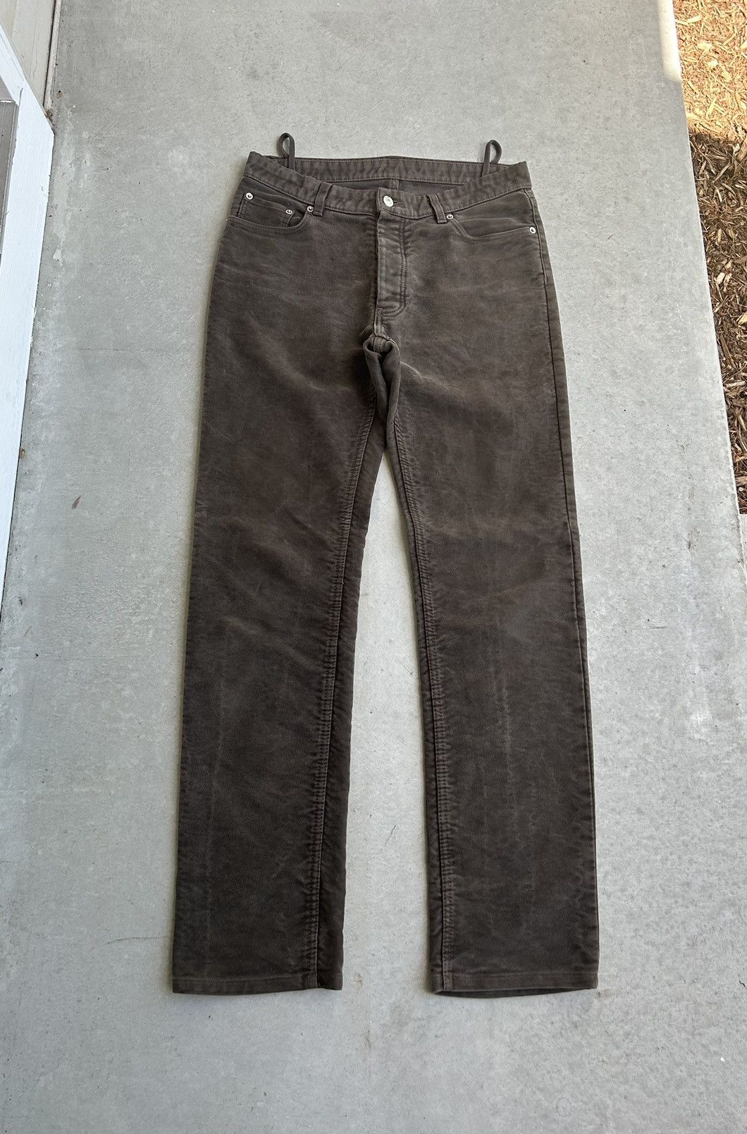 Pre-owned Helmut Lang A/w2000 Moleskin 5-pocket Pants In Brown