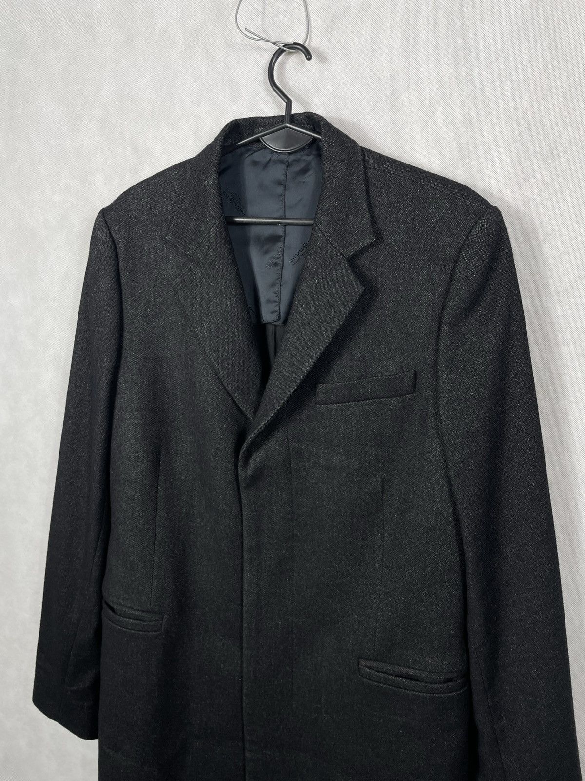 Designer × Maison Margiela Black Wool And Lino Blend Button Ups Maison Margiela Coat Size US M / EU 48-50 / 2 - 4 Thumbnail