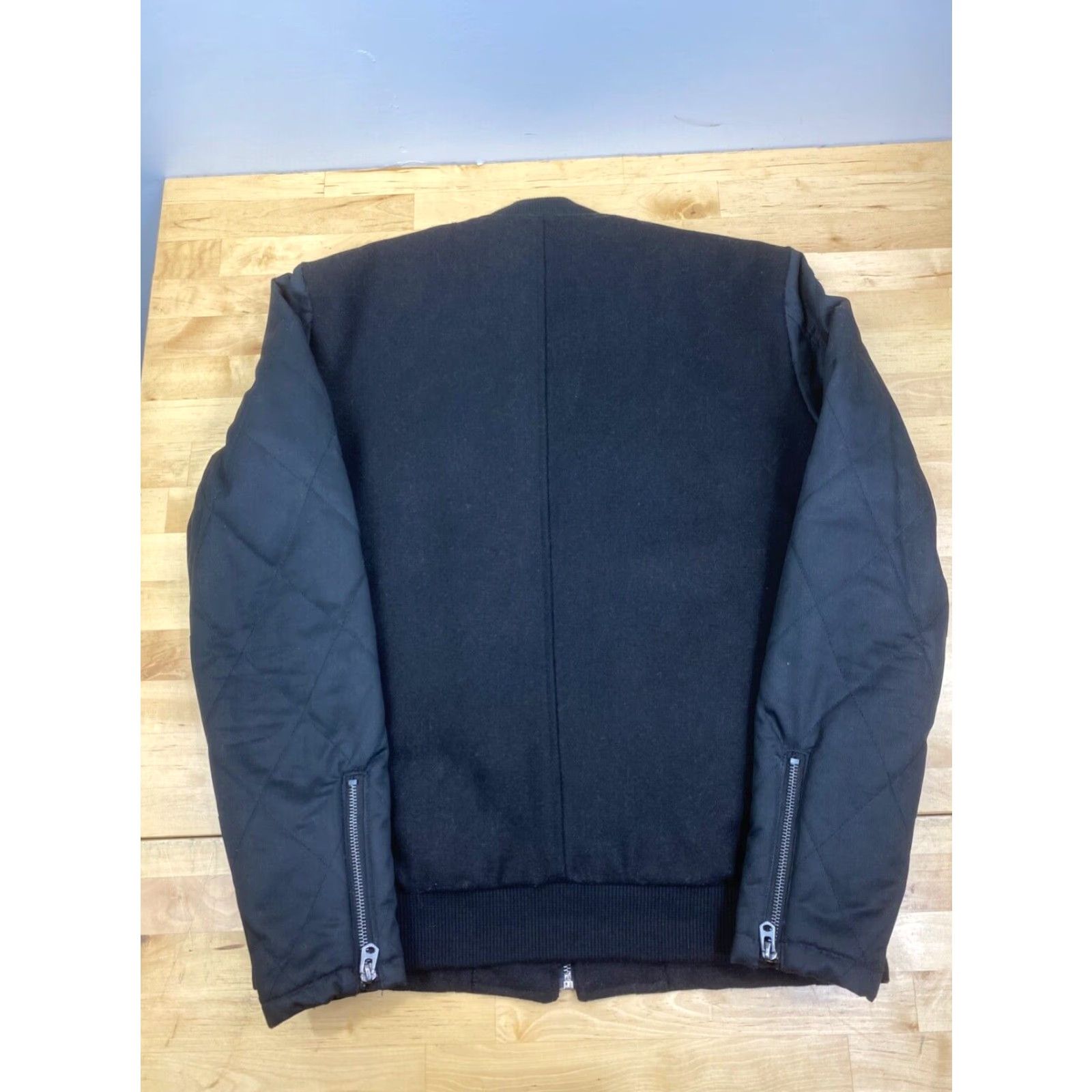 Vintage Shades of Grey Jacket Mens S Black Varsity Zip Wool Blend Casual Size US S / EU 44-46 / 1 - 7 Thumbnail