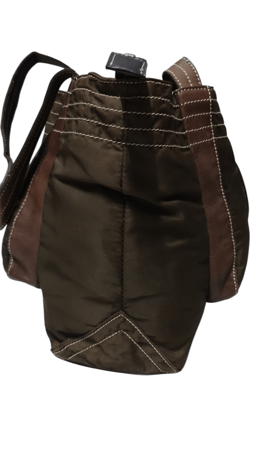 Yohji Yamamoto Y’saccs by Yohji Yamamoto Nylon Body Leather Handle Handbag Size ONE SIZE - 3 Thumbnail