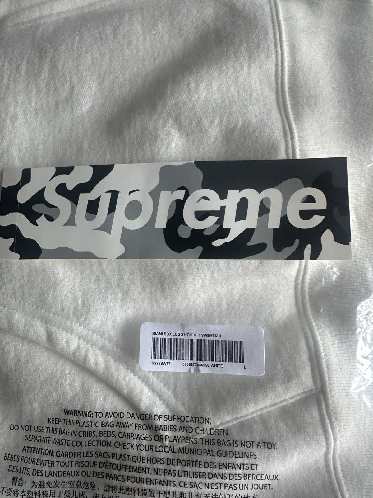 Supreme Miami Exclusive Box Logo Hooded Sweatshirt White Size US L / EU 52-54 / 3 - 4 Thumbnail