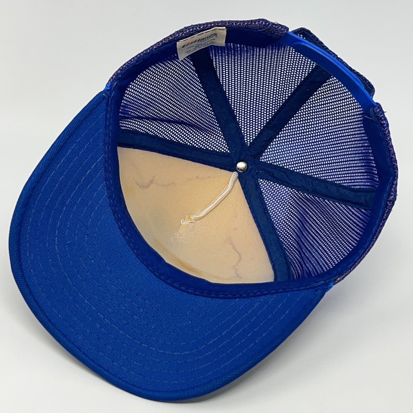Hanes Vintage 80s C&M Delivery Trucker Hat Baseball Cap Blue Size ONE SIZE - 4 Thumbnail