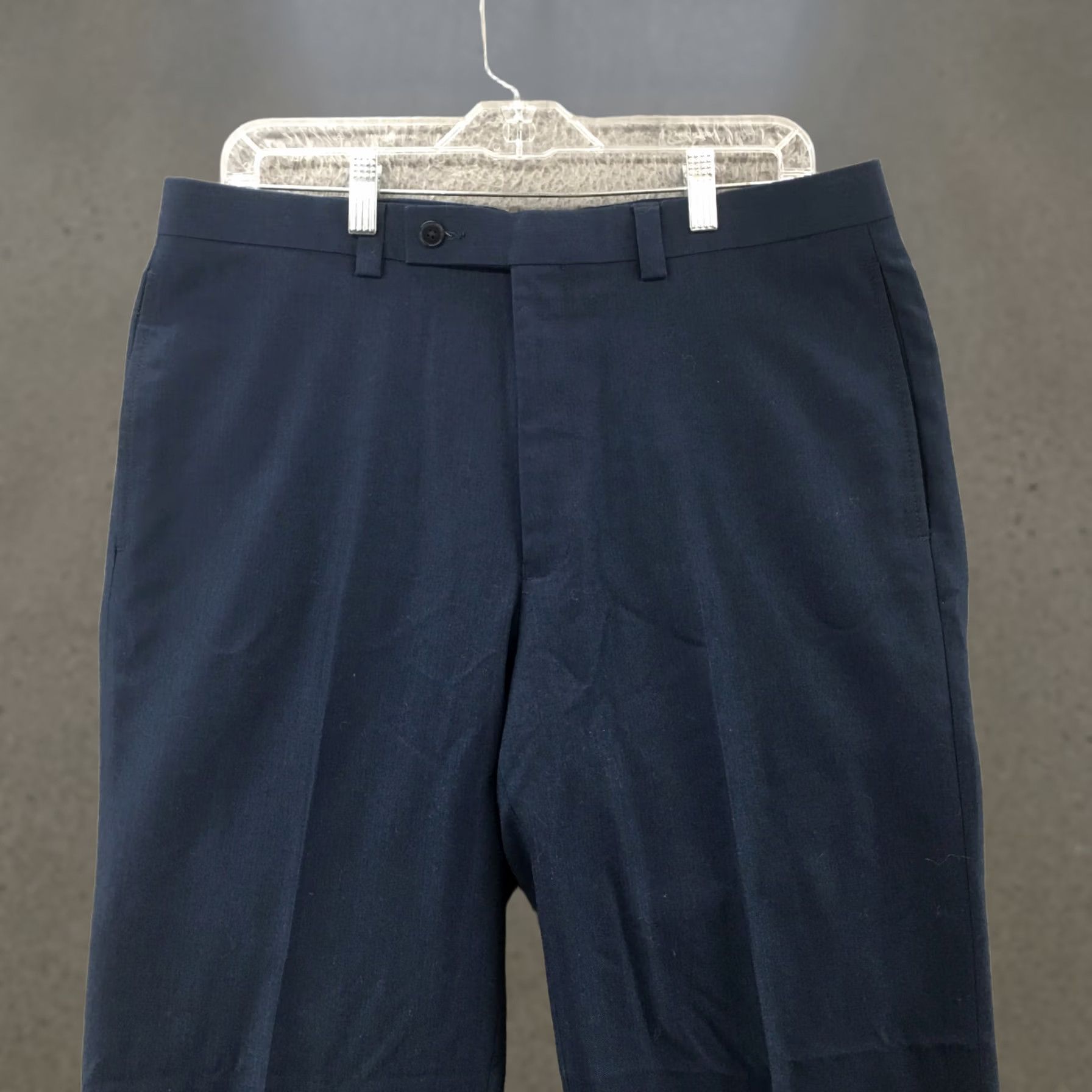 Calvin Klein Calvin Klein Dress Pants Mens 34 Blue Flat Front Straight Leg Mid Rise Zip Pants Mens Blue Flat Front Straight Leg Mid Rise Zip Size US 34 / EU 50 - 1 Thumbnail