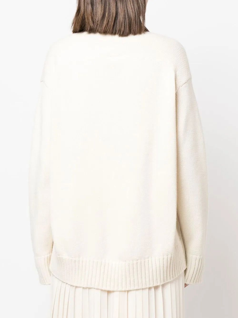 Jil Sander o1loc1c0426 Button Up Knitted Cardigan in White Size XL / US 12-14 / IT 48-50 - 4 Thumbnail