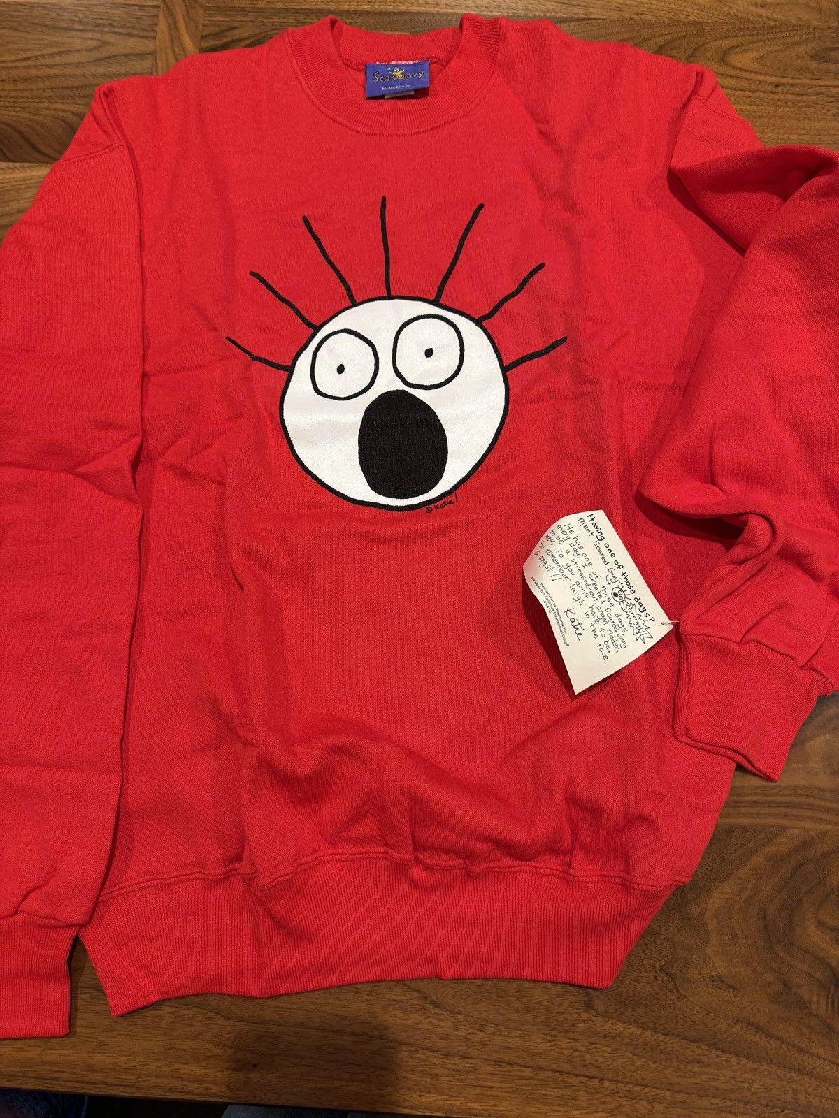 Other × Vintage Scared Guy Face Sweatshirt Size US L / EU 52-54 / 3 - 1 Preview