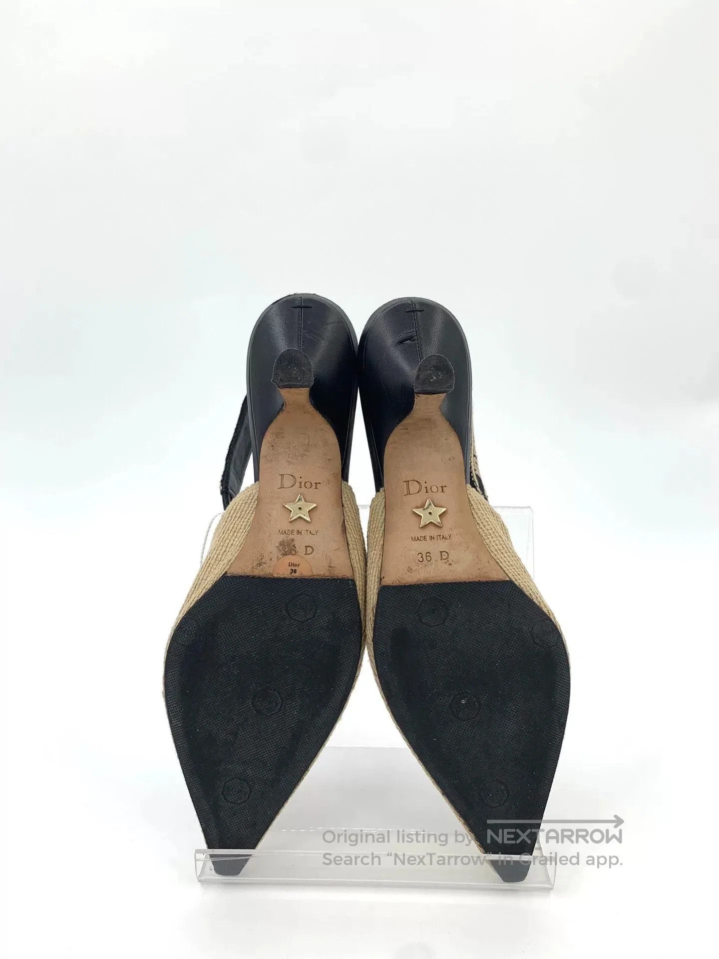 Dior Dior Brown Embroidered Strap Heel Sandals. Size US 6 / IT 36 - 5 Thumbnail