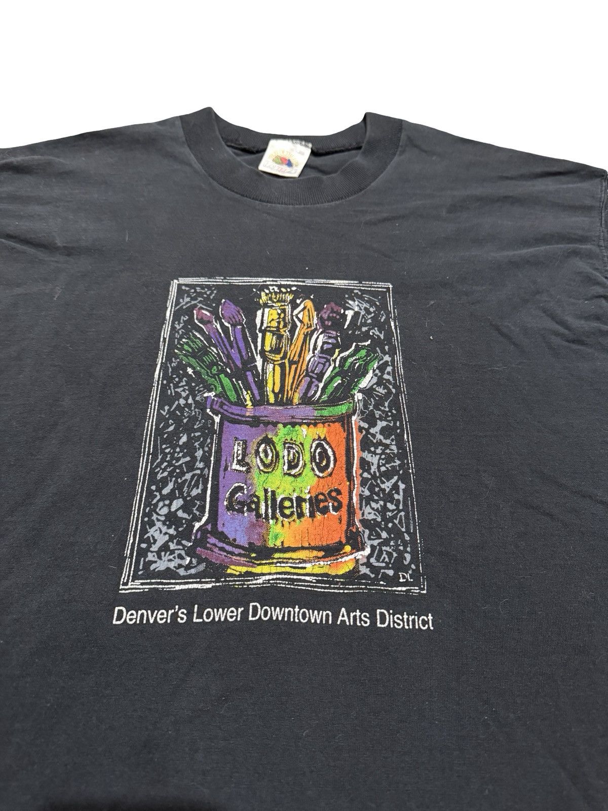 Vintage Denver LODO Art Galleries Vintage Black Graphic Tshirt Size US L / EU 52-54 / 3 - 2 Thumbnail
