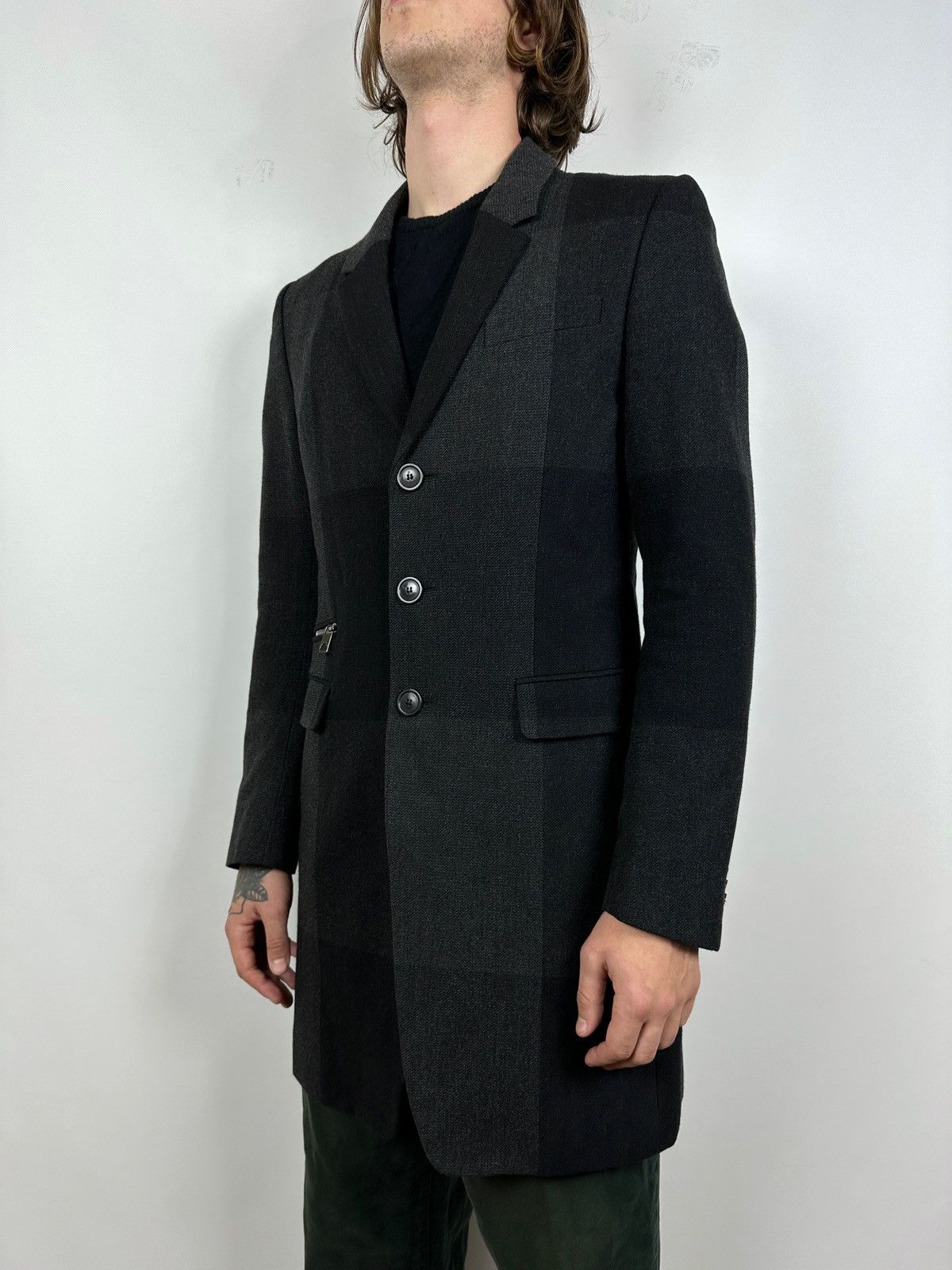 Diesel Black Gold Diesel Black Gold Wool Checkered Coat Jacket Size US M / EU 48-50 / 2 - 3 Thumbnail
