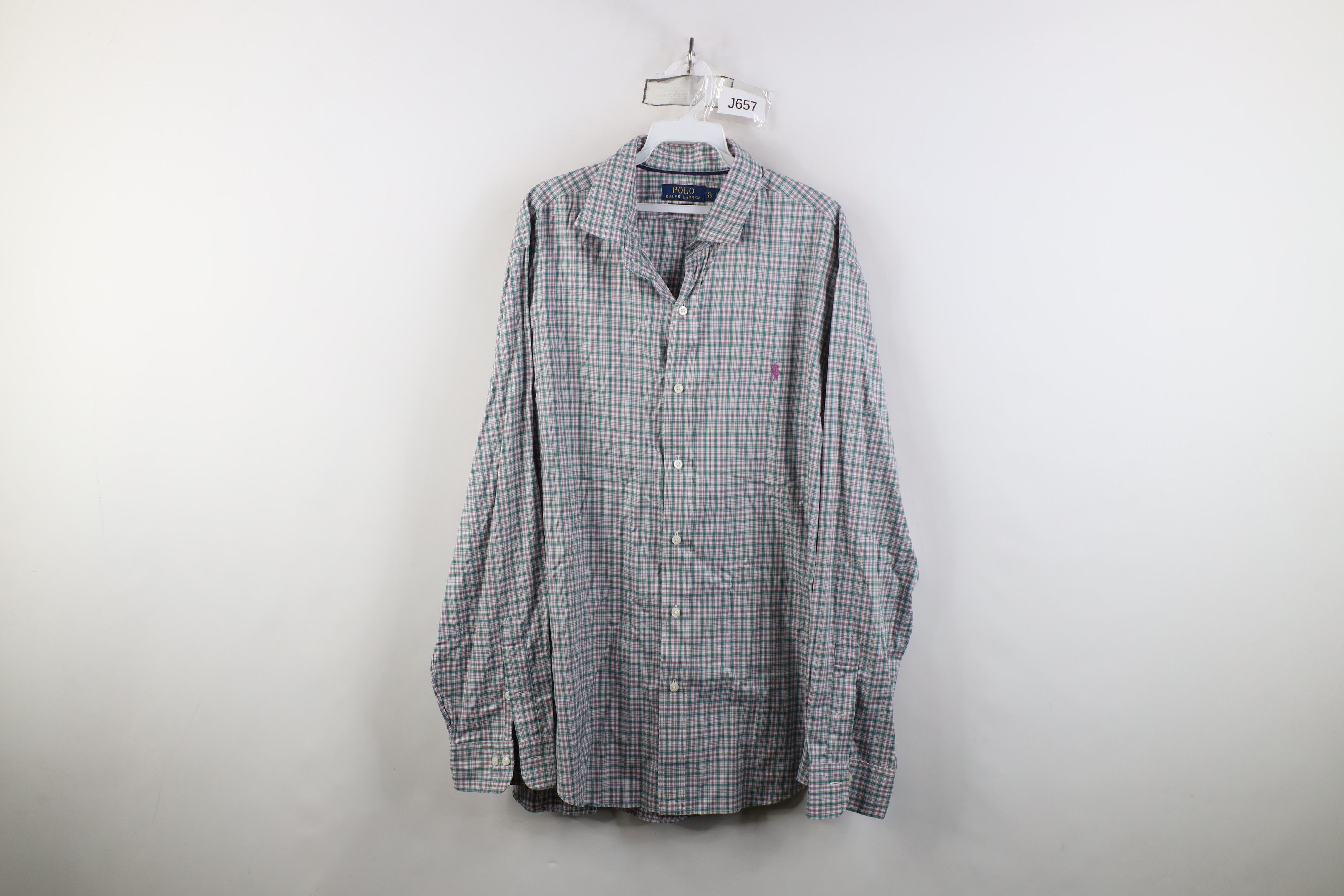 Ralph Lauren Flannel Collared Button Shirt Plaid