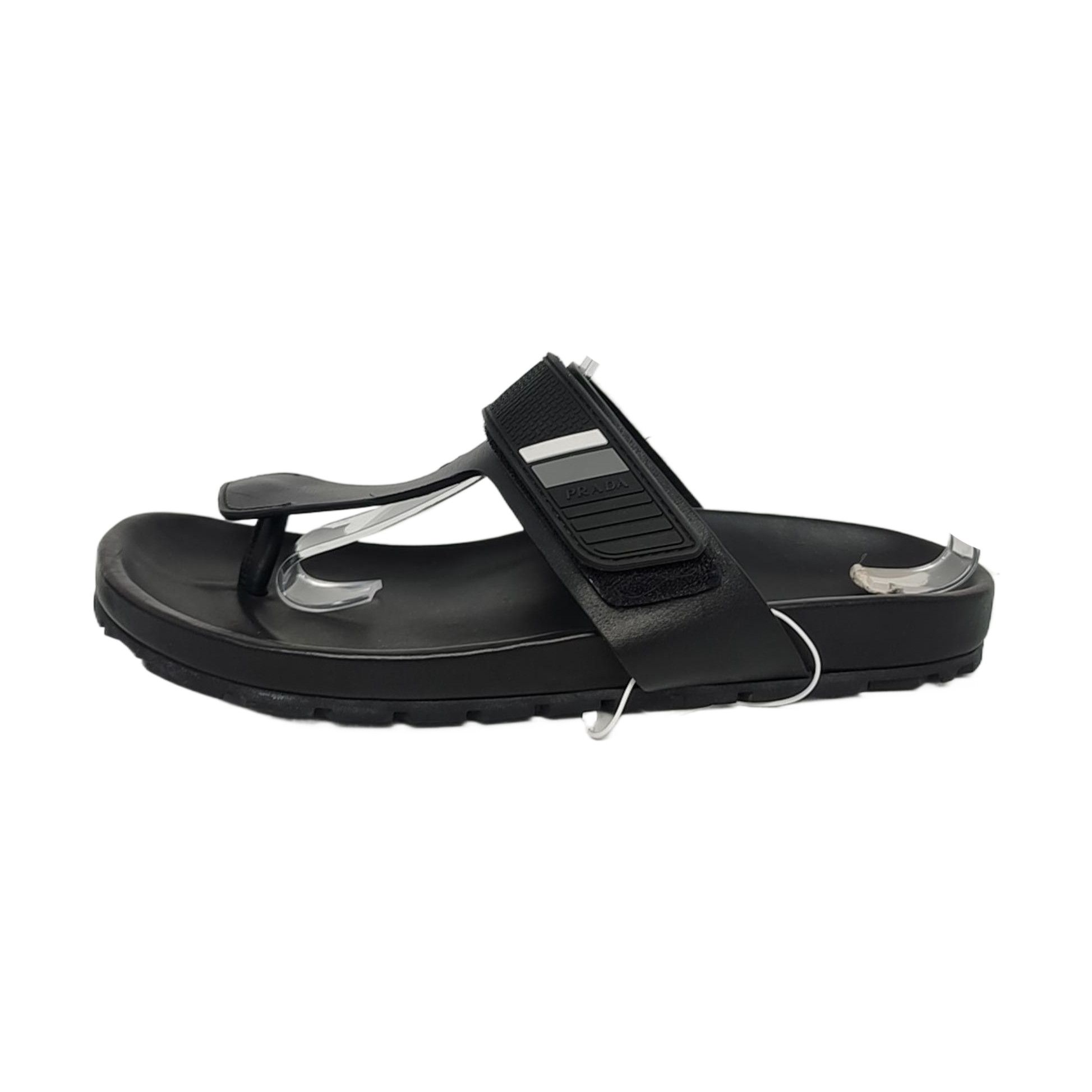 Prada Prada Leather Logo Strap Thong Sandals Size 42 Size US 9 / EU 42 - 1 Thumbnail