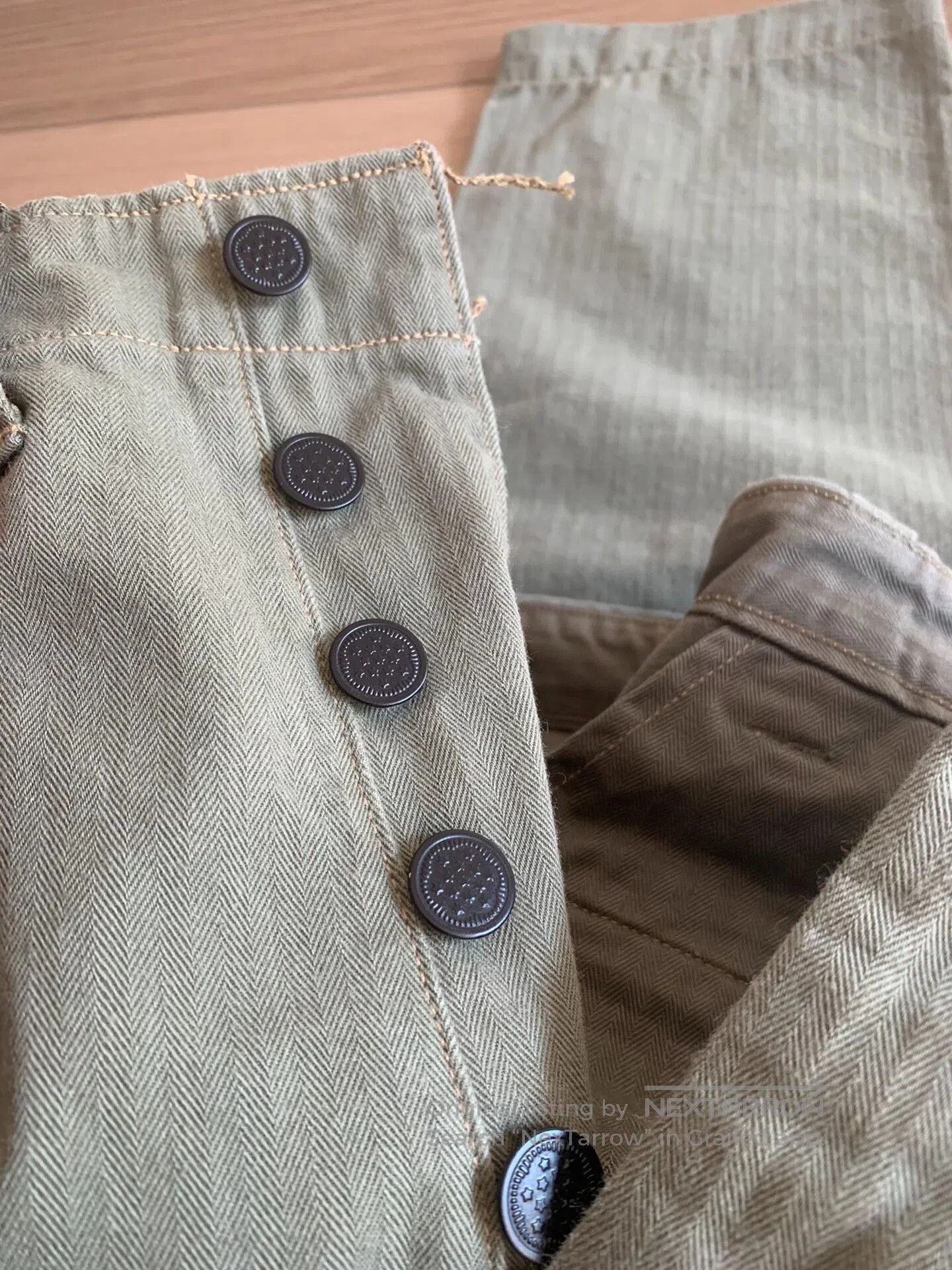 Freewheelers FREEWHEELERS Herringbone Heavyweight Military Pants. Size US 32 / EU 48 - 5 Thumbnail