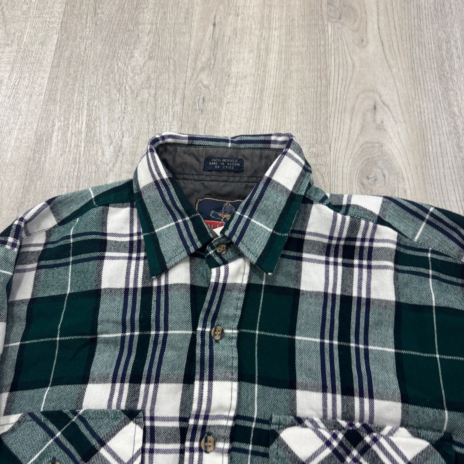 Vintage Vintage Backpack Sportswear Flannel Shirt Men's Medium Green Size US M / EU 48-50 / 2 - 3 Thumbnail