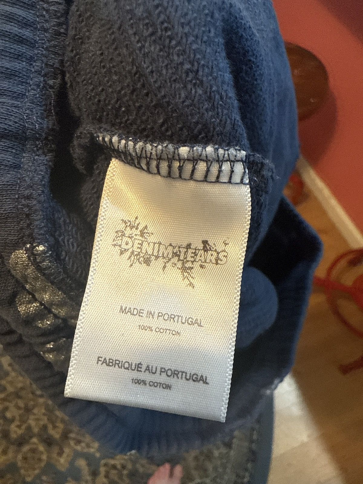 (B).Stroy × DENIM TEARS Denim Tears (b).Stroy Blue cotton wreath XL sweatpants Size US 36 / EU 52 - 3 Thumbnail
