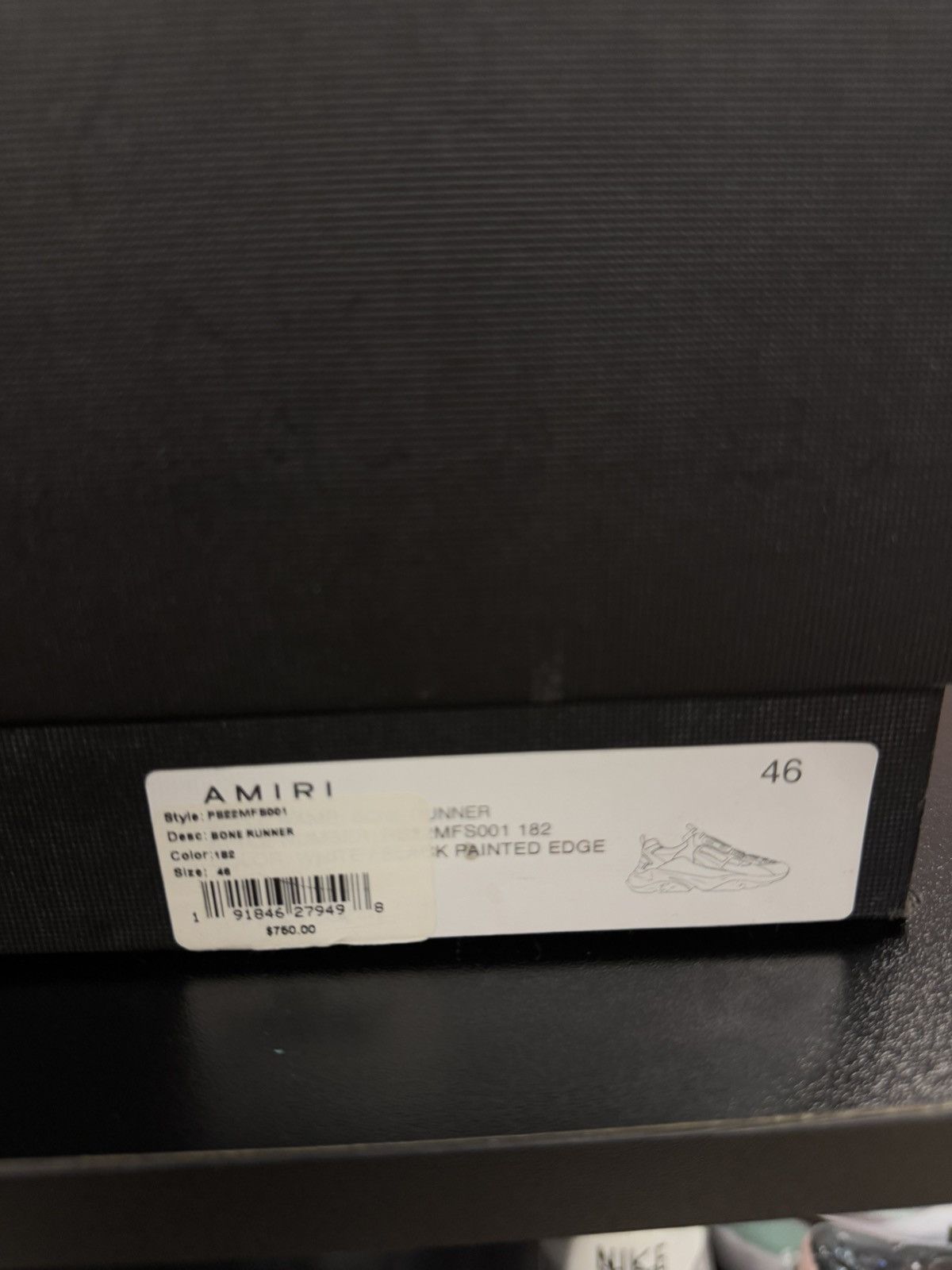 Amiri 46EU/13US - Amiri BONE RUNNER White & Black W BOX Size US 13 / EU 46 - 18 Thumbnail