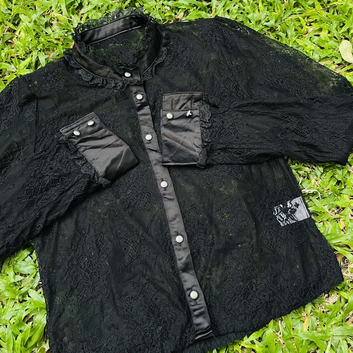If Six Was Nine × Vintage Japanese Lace Mesh Shirt Size M / US 6-8 / IT 42-44 - 3 Thumbnail
