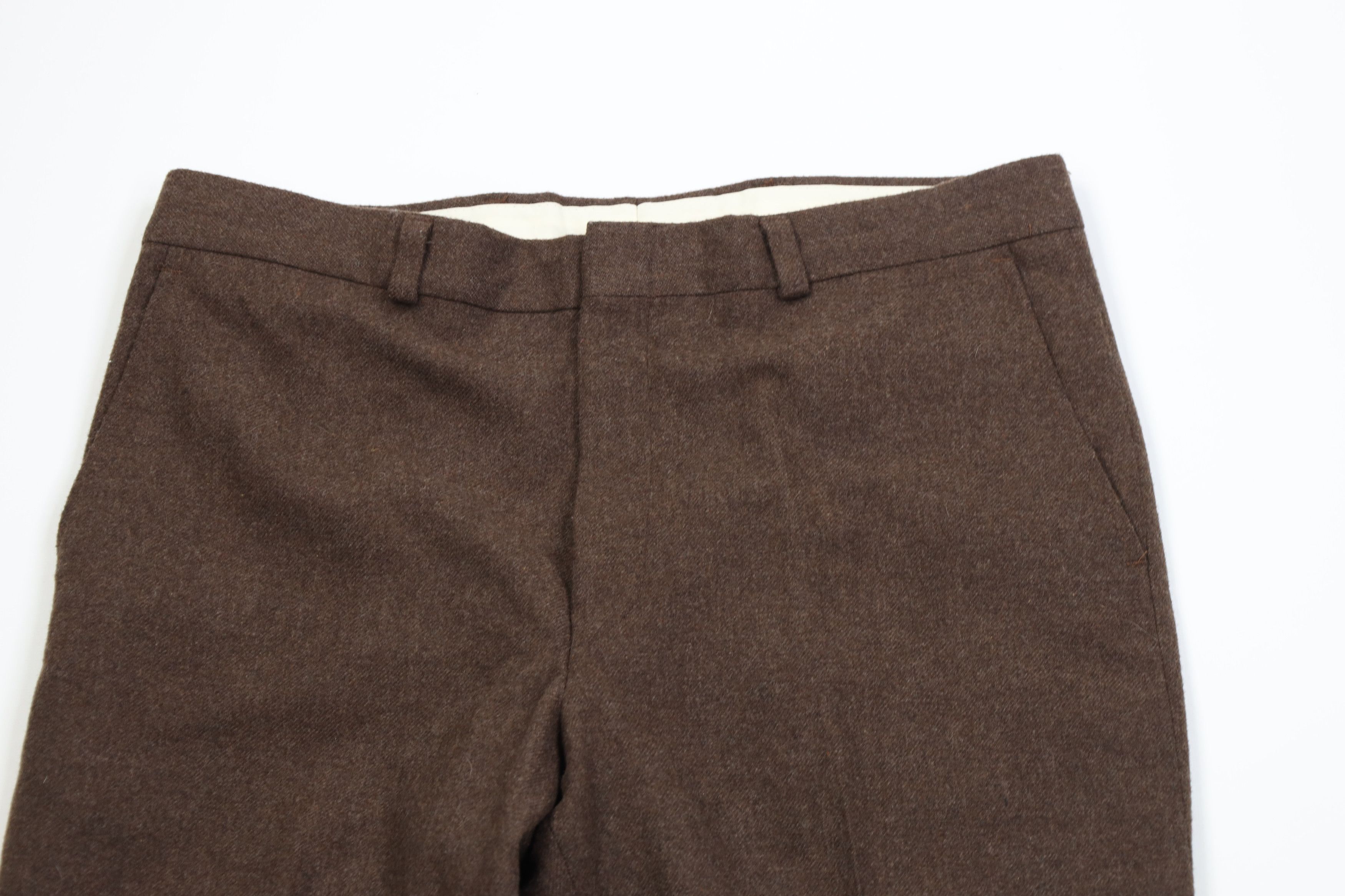 Vintage Vintage 70s Streetwear Wool Wide Leg Chino Pants Brown USA Size US 34 / EU 50 - 2 Thumbnail