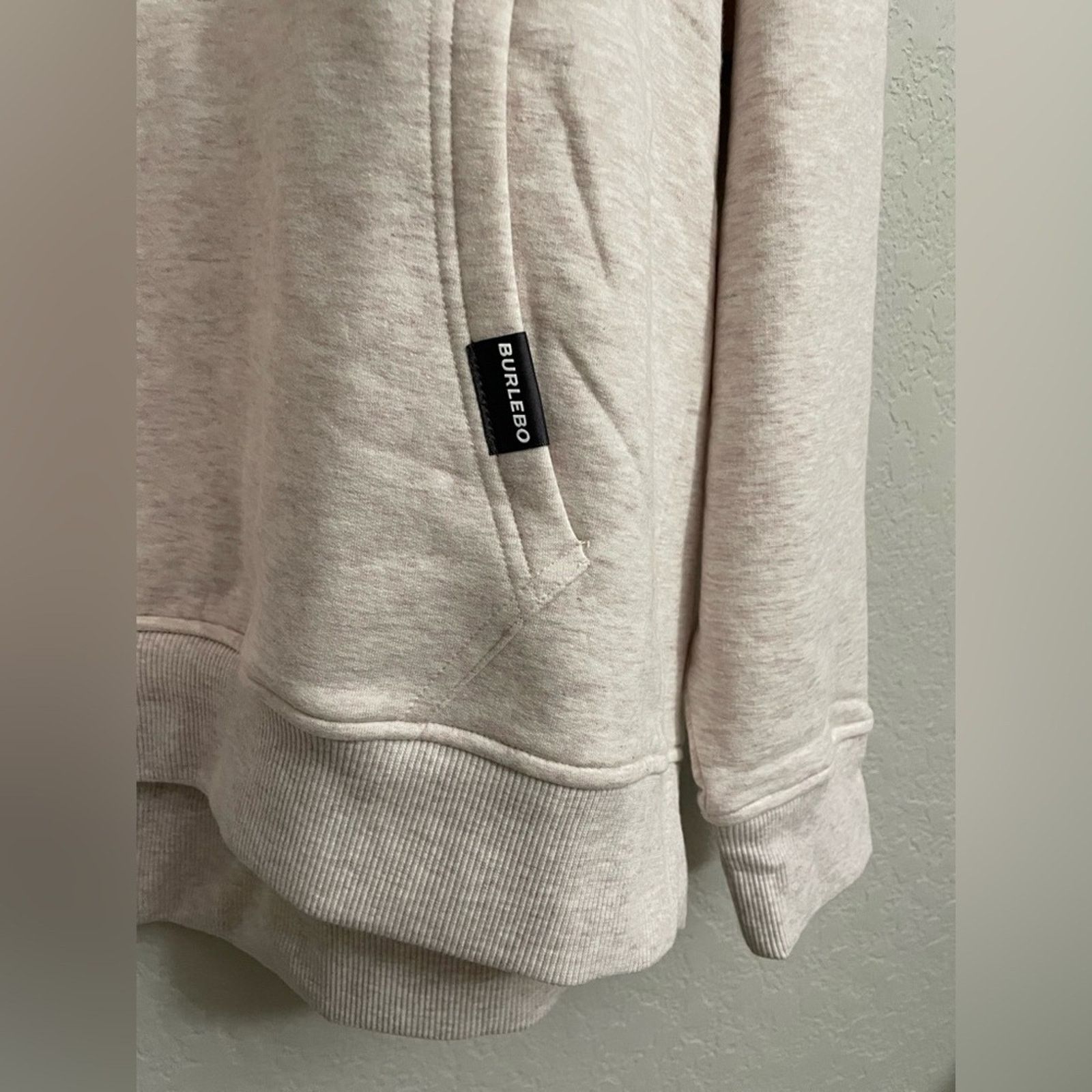 BURLEBO Fleece Hoodie in Whitetail Deer Oatmeal Men XL