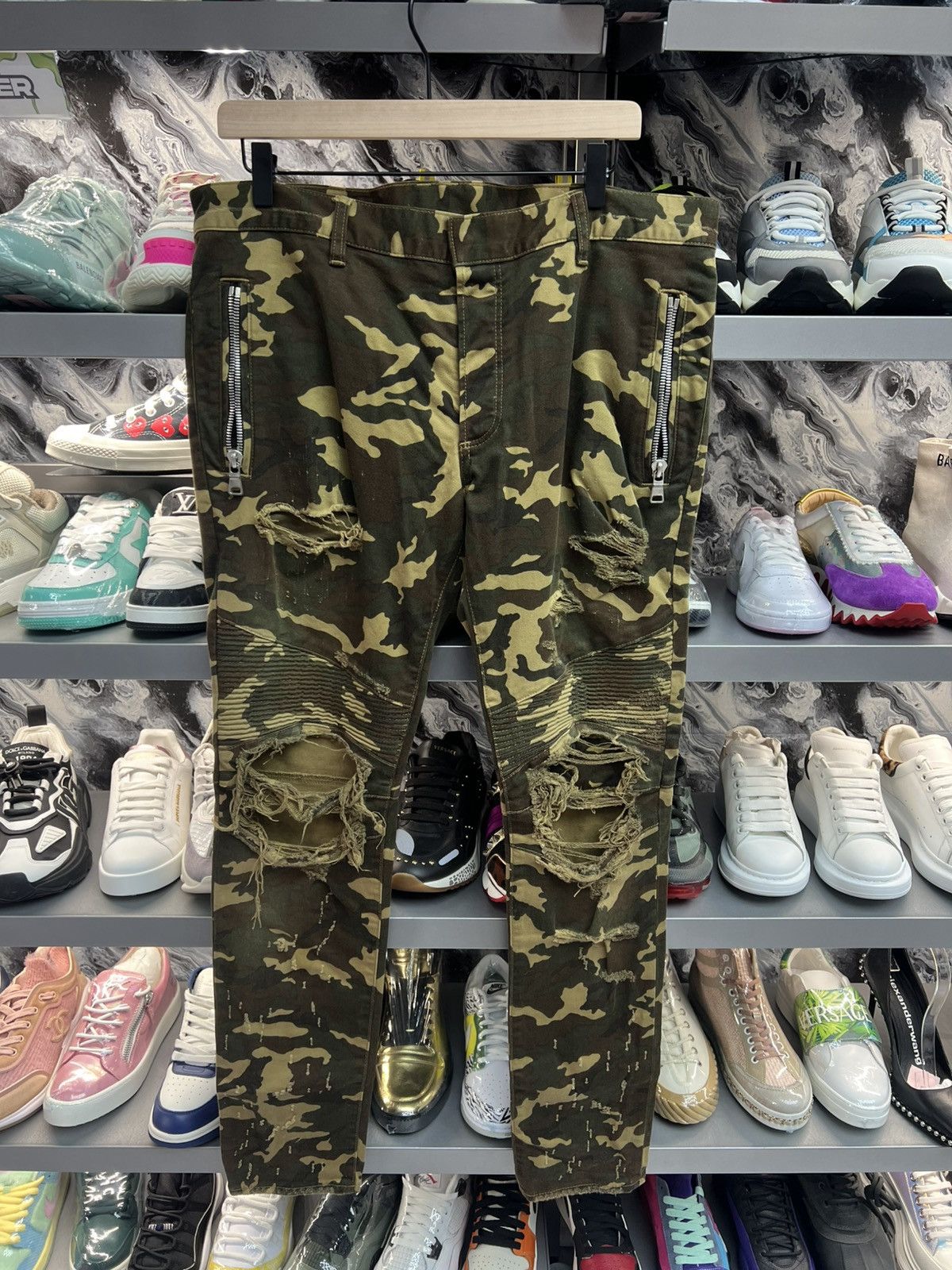 Balmain Balmain Camo Denim Jeans Size US 34 / EU 50 - 1 Thumbnail