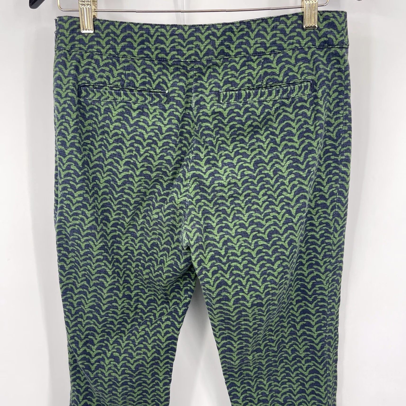 Vintage Cartonnier Charlie Pants Womens Size 4 Blue Green Pattern Ankle Quiet Luxury Vintage No Size 27" / US 4 / IT 40 - 5 Thumbnail