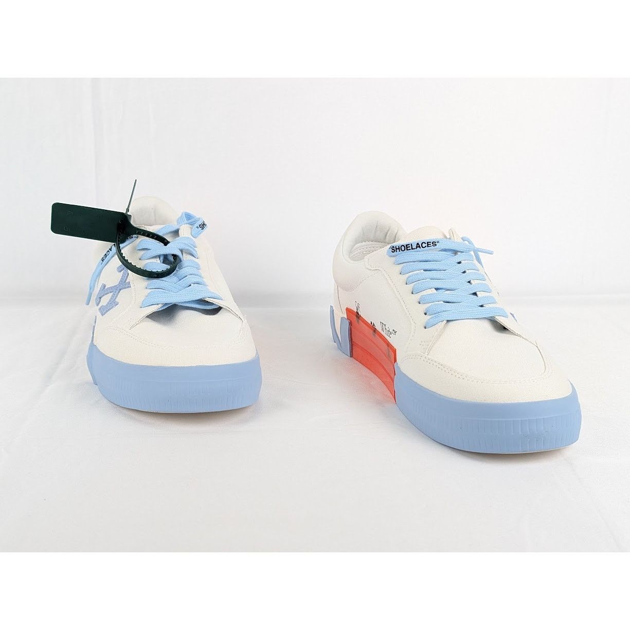 Off-White o1rshd1 Q:5 / Low Vulcanized Canvas Sneaker in Light Blue 46 Size US 13 / EU 46 - 11 Thumbnail