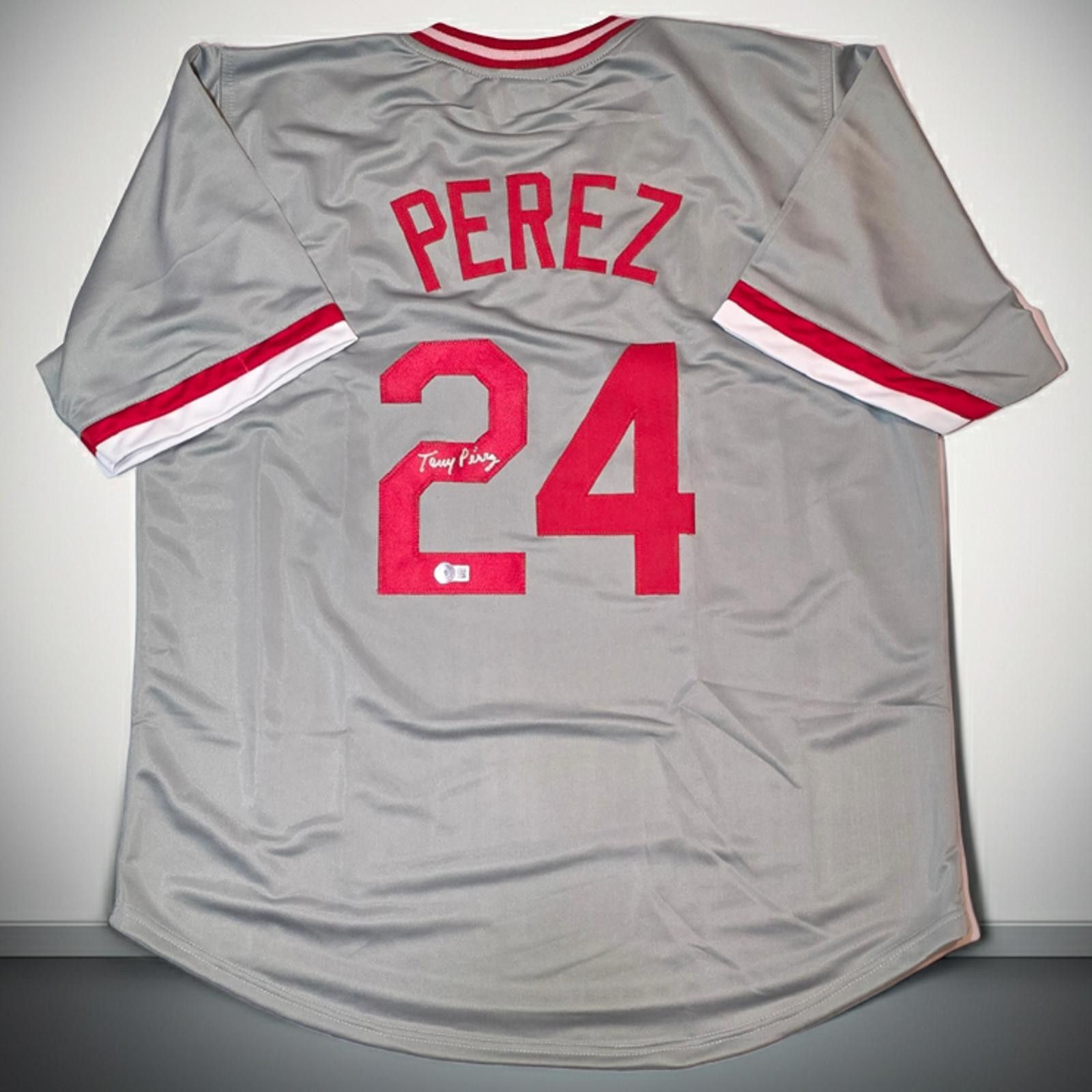 Other Signed Tony Perez Cincinnati Baseball Jersey Beckett COA Size ONE SIZE - 1 Thumbnail