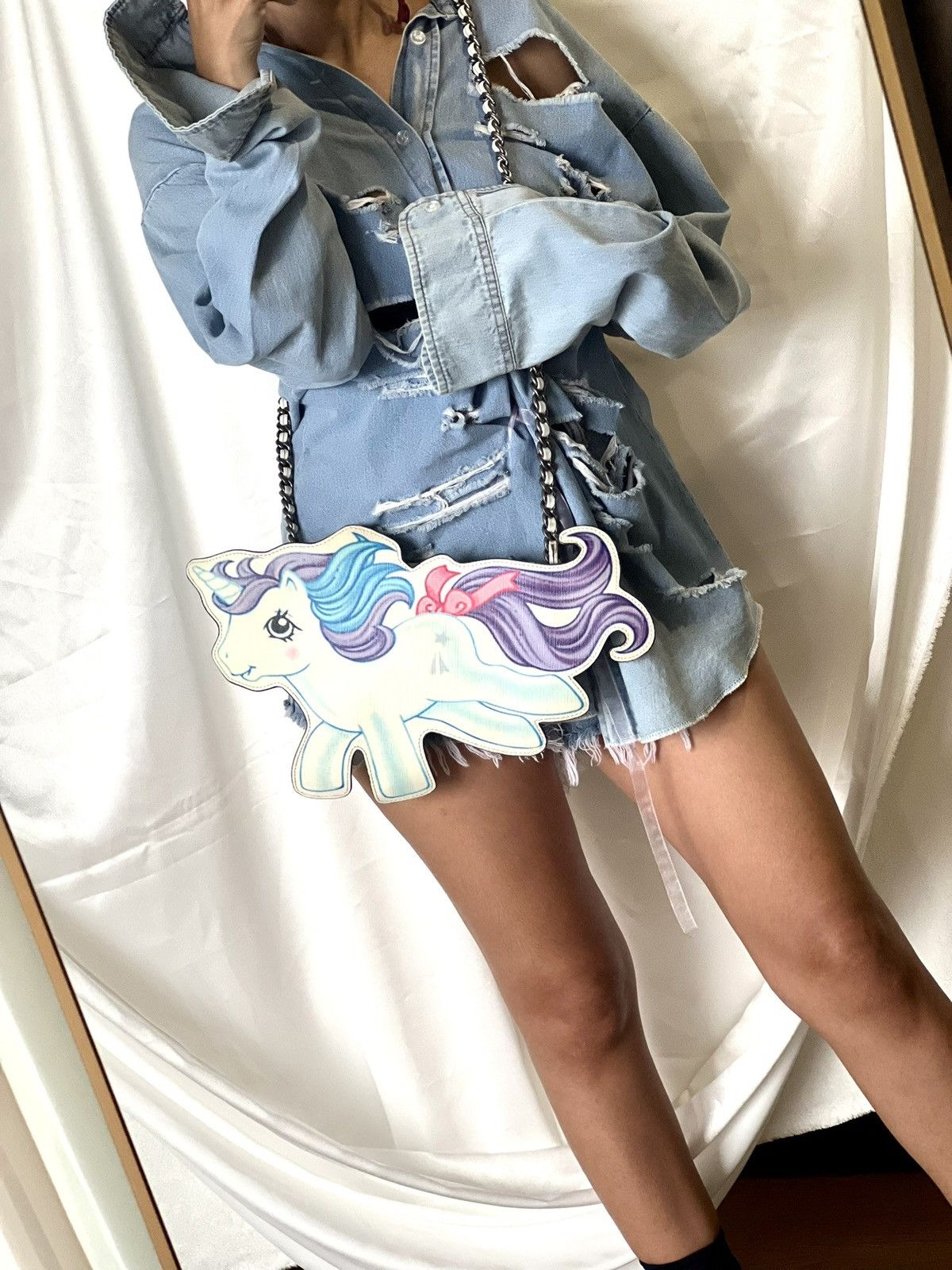 Moschino Moschino My Little Pony Crossbody Bag – Light Blue Unicorn Size ONE SIZE - 19 Thumbnail