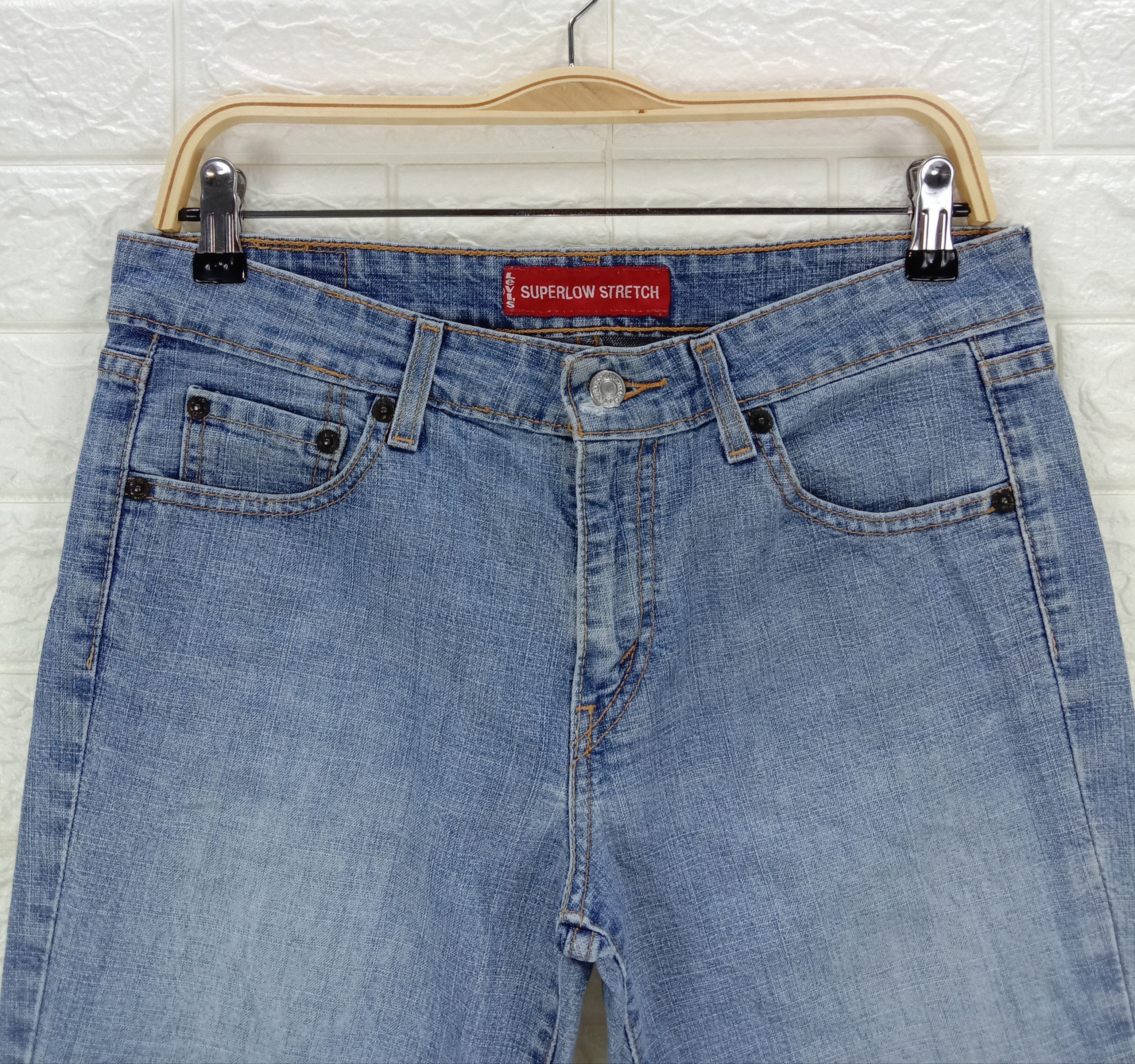 Levi's Vintage Levi's 518 Flare Jeans Superlow Stretch Denim Size 32" / US 10 / IT 46 - 2 Thumbnail