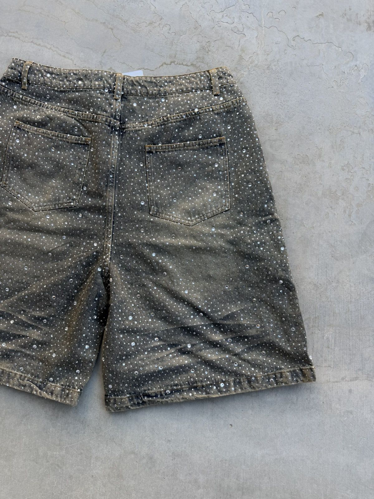 Vale Vale Forever Rainstorm Rhinestone Jorts – Black 36 New Size US 36 / EU 52 - 5 Thumbnail