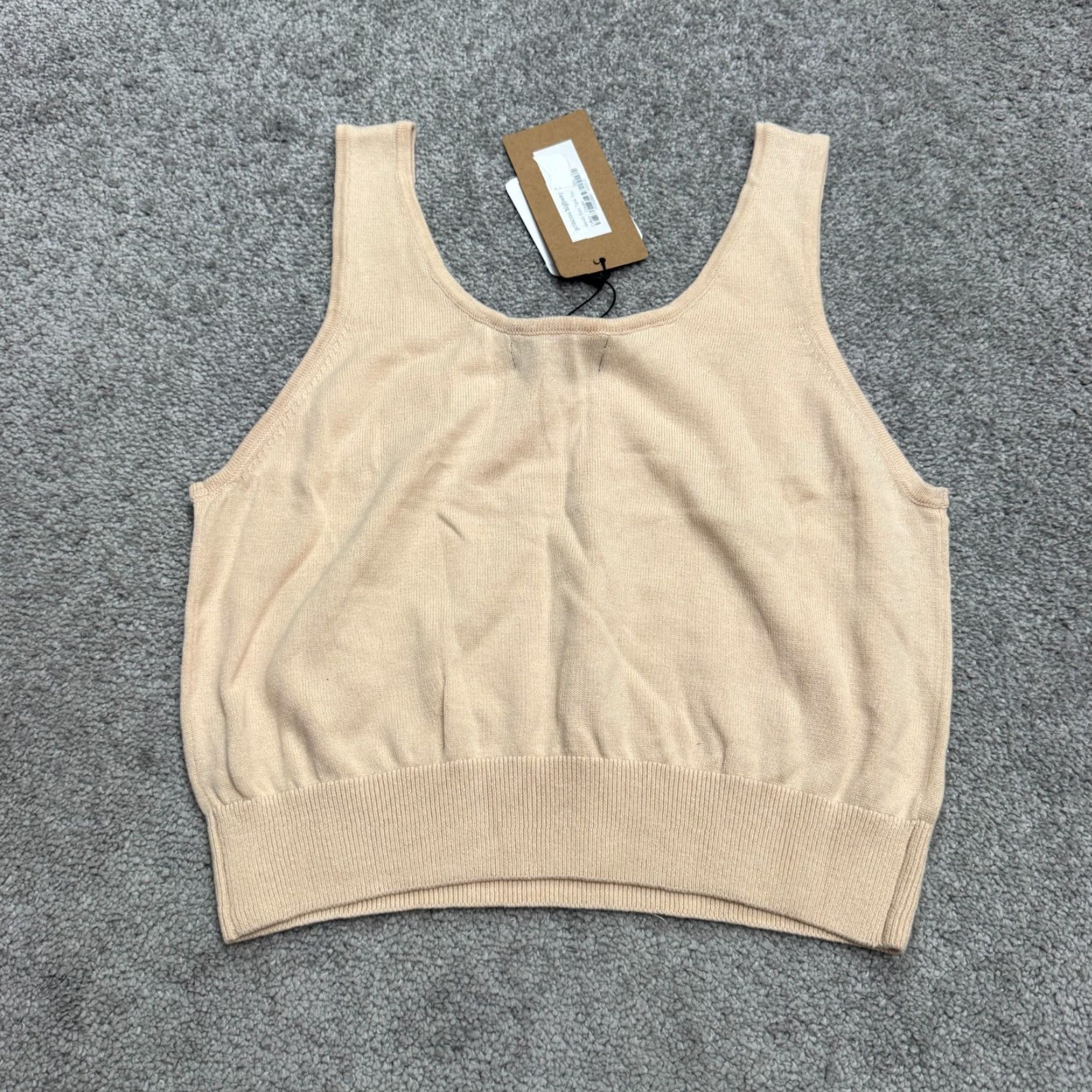 Vintage Princess Highway Tank Top Women's 8 Cream Knit Embroidered Cropped Sleeveless V-Neck Beach Boho 90s Style Mens? No gender: Women Size M / US 6-8 / IT 42-44 - 2 Thumbnail