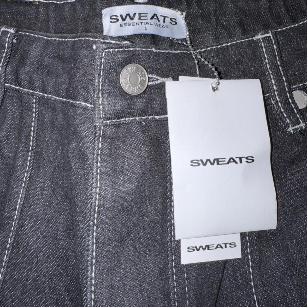 Other SWEATSCOLLECTIVE DENIM BAGGY JEANS BLACK SIZE L Size US 36 / EU 52 - 4 Thumbnail