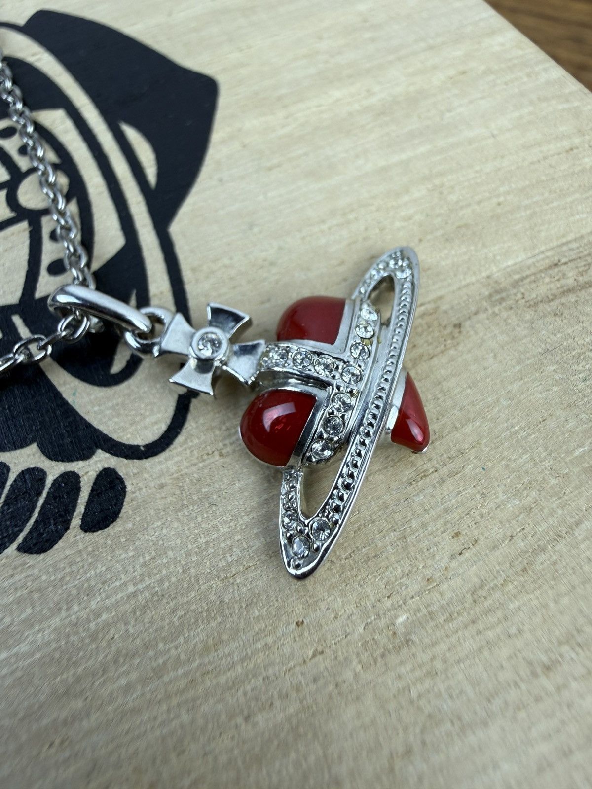 Vivienne Westwood Vintage Vivienne Westwood Diamante Heart Necklace Pendant Size ONE SIZE - 3 Thumbnail