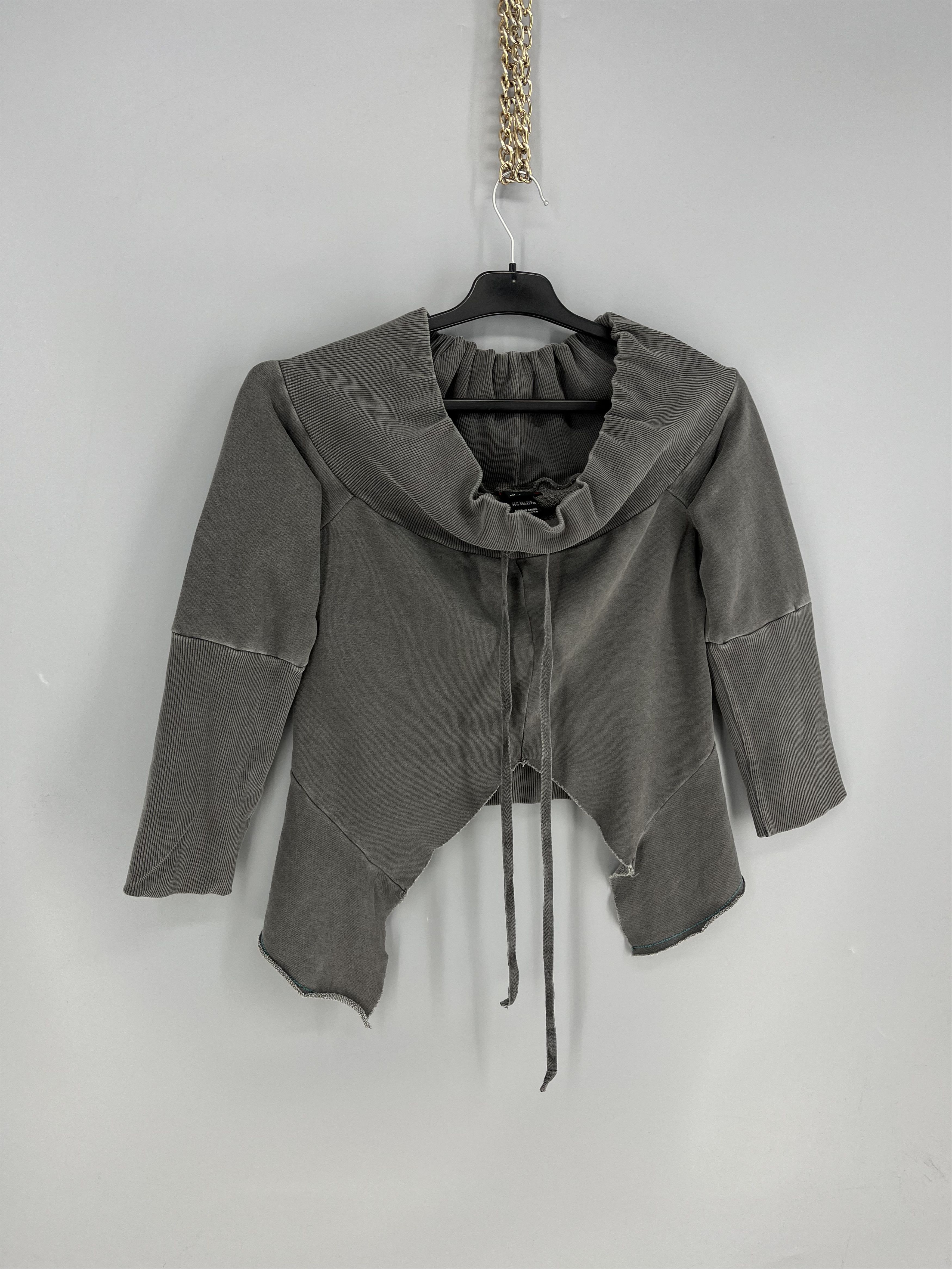 Diesel Diesel Womens Avant-Garde Cropped Cowl Neck Sweatshirt Size L / US 10 / IT 46 - 2 Thumbnail