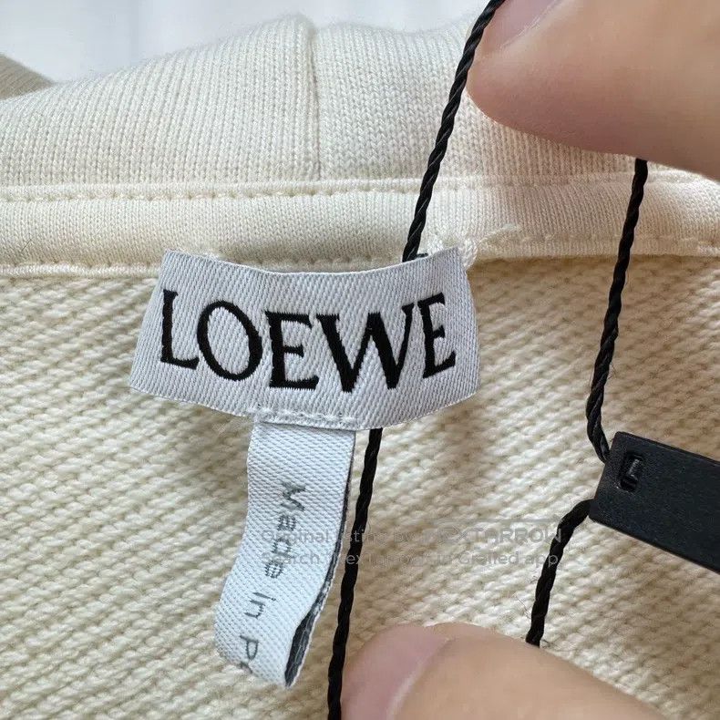 Loewe Loewe Logo hooded sweatshirt with chest leather patch Size L / US 10 / IT 46 - 5 Thumbnail