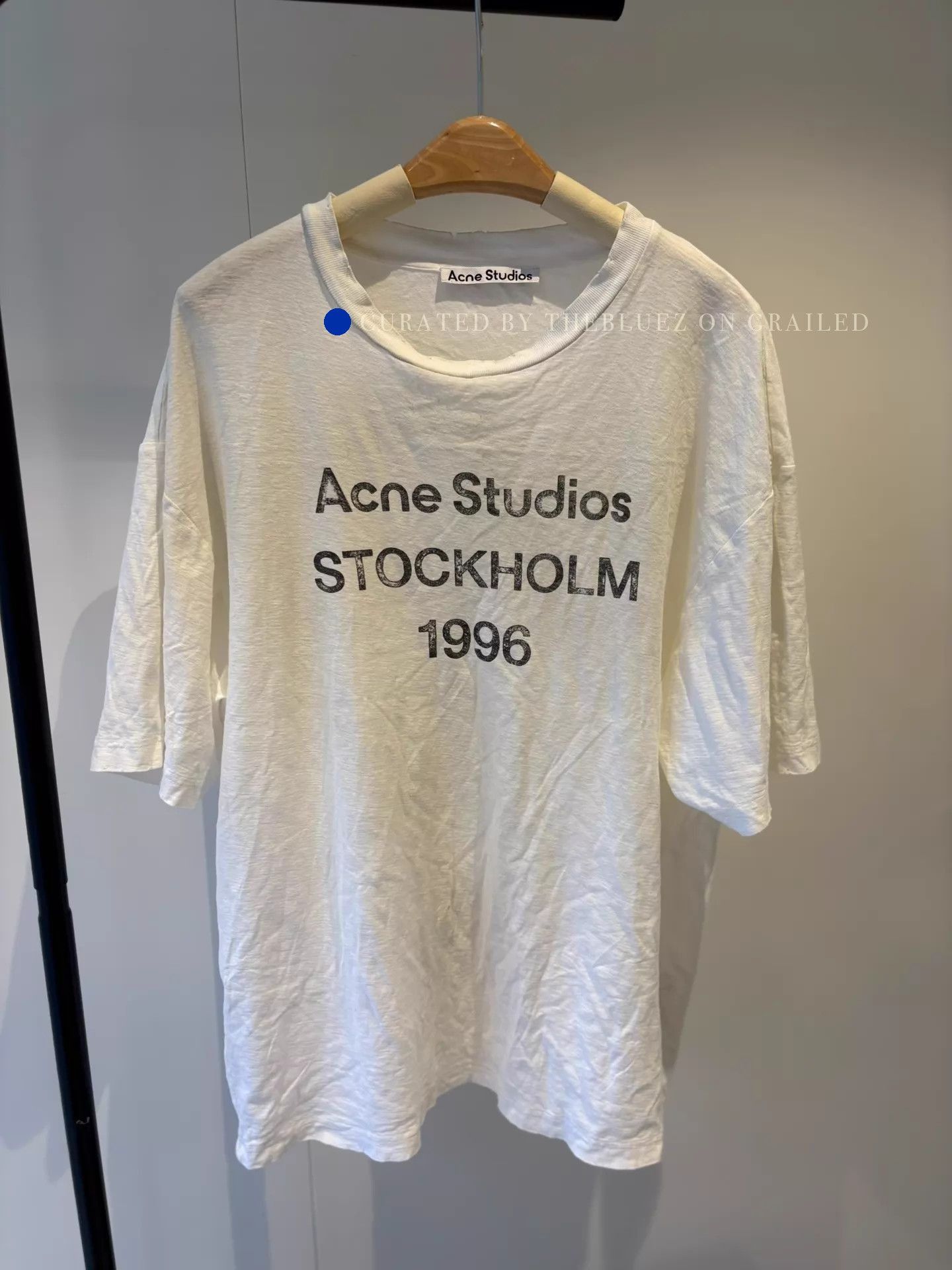 Acne Studios Distressed Logo White Short Sleeve Tee Size US S / EU 44-46 / 1 - 1 Thumbnail