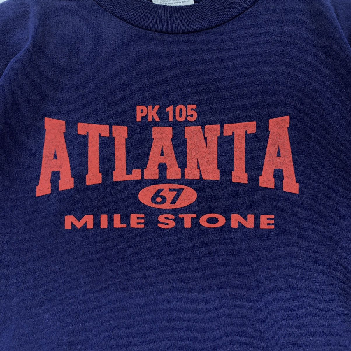 Tultex Vintage ATLANTA MILE STONE PK 105 Collegiate Tee Shirt Size L / US 10 / IT 46 - 3 Thumbnail