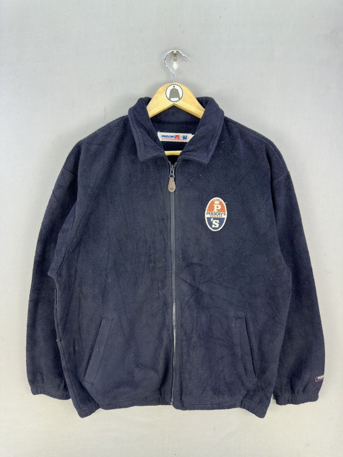 Person’s Sports Embroidered Logo Fleece Zipper Jacket