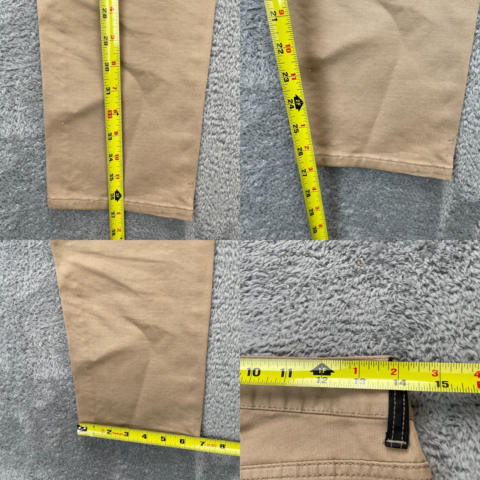 Vintage KR3W Pants Mens Small Beige Chino Slim Fit Logo Straight Leg 5-Pocket Design Casual Resort Wear Size US 28 / EU 44 - 8 Thumbnail