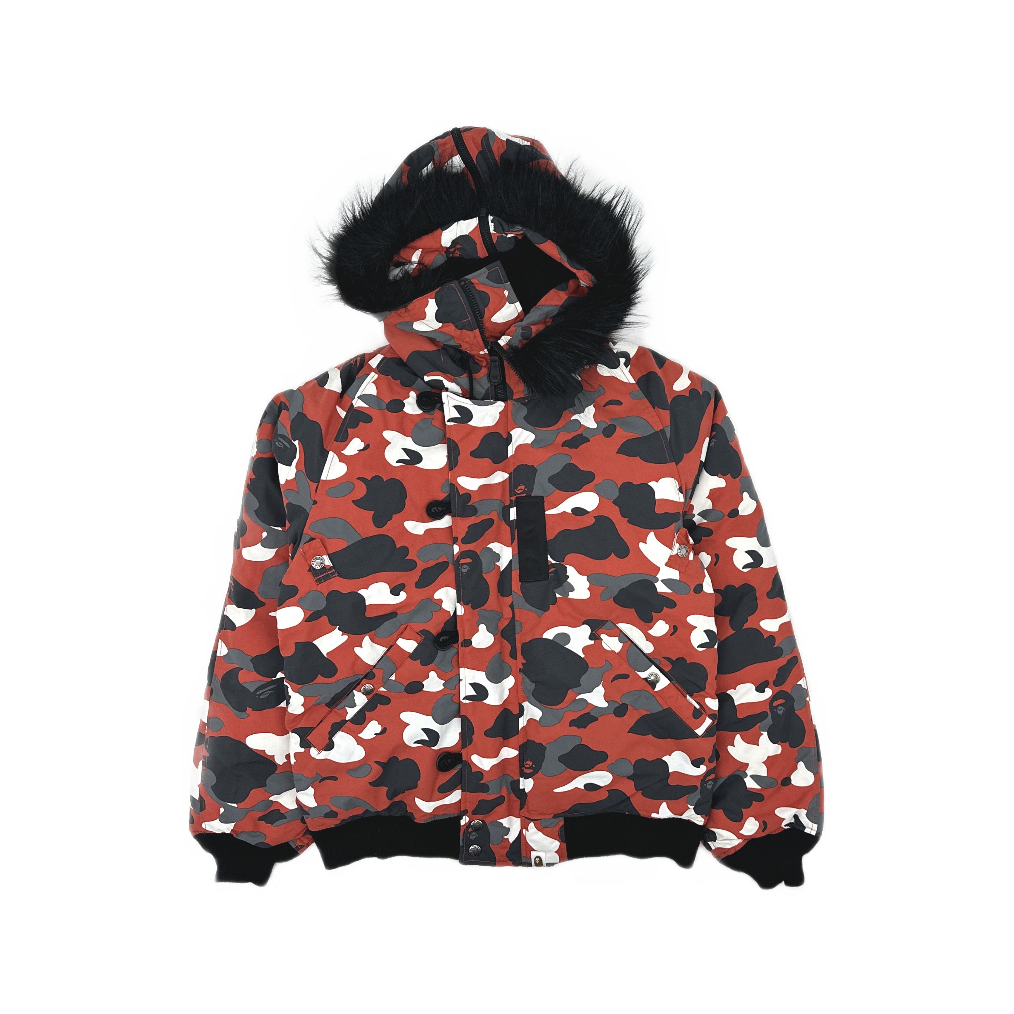 Bape A Bathing Ape Red Camo Down Jacket Size L Size US L / EU 52-54 / 3 - 1 Thumbnail