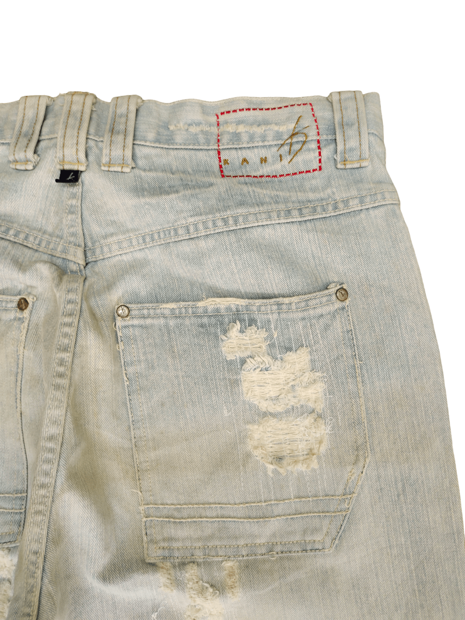 Karl Kani Karl Kani Distreesed Boro Sashiko Wide Leg Denim Baggy Jeans Size US 32 / EU 48 - 13 Thumbnail