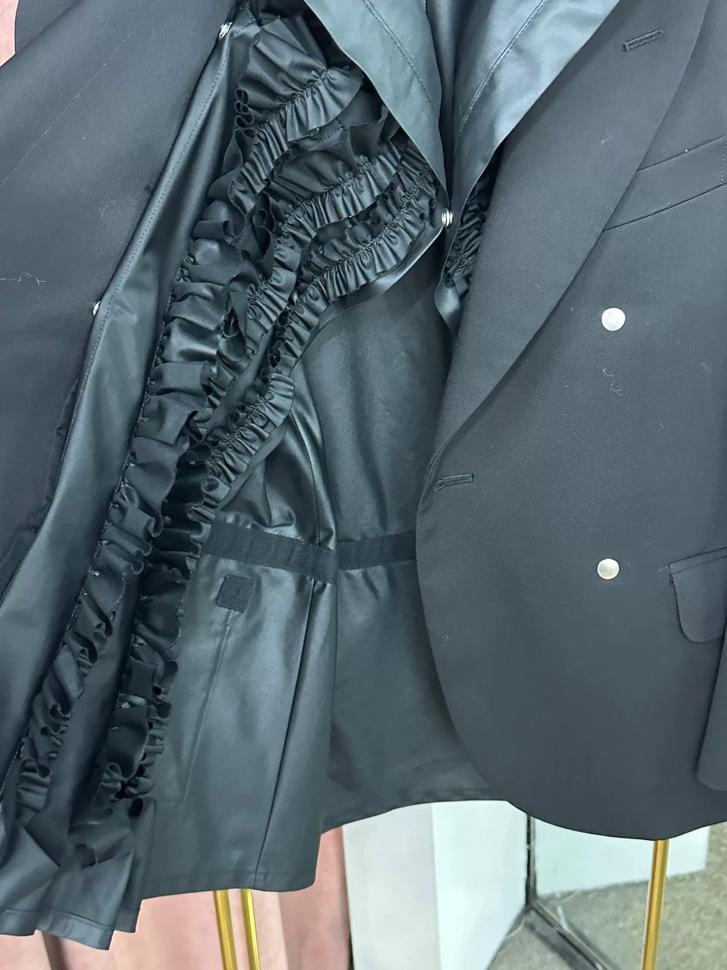 Comme des Garcons Comme des Garcons Black Layered Detachable Blazer Size US M / EU 48-50 / 2 - 2 Thumbnail