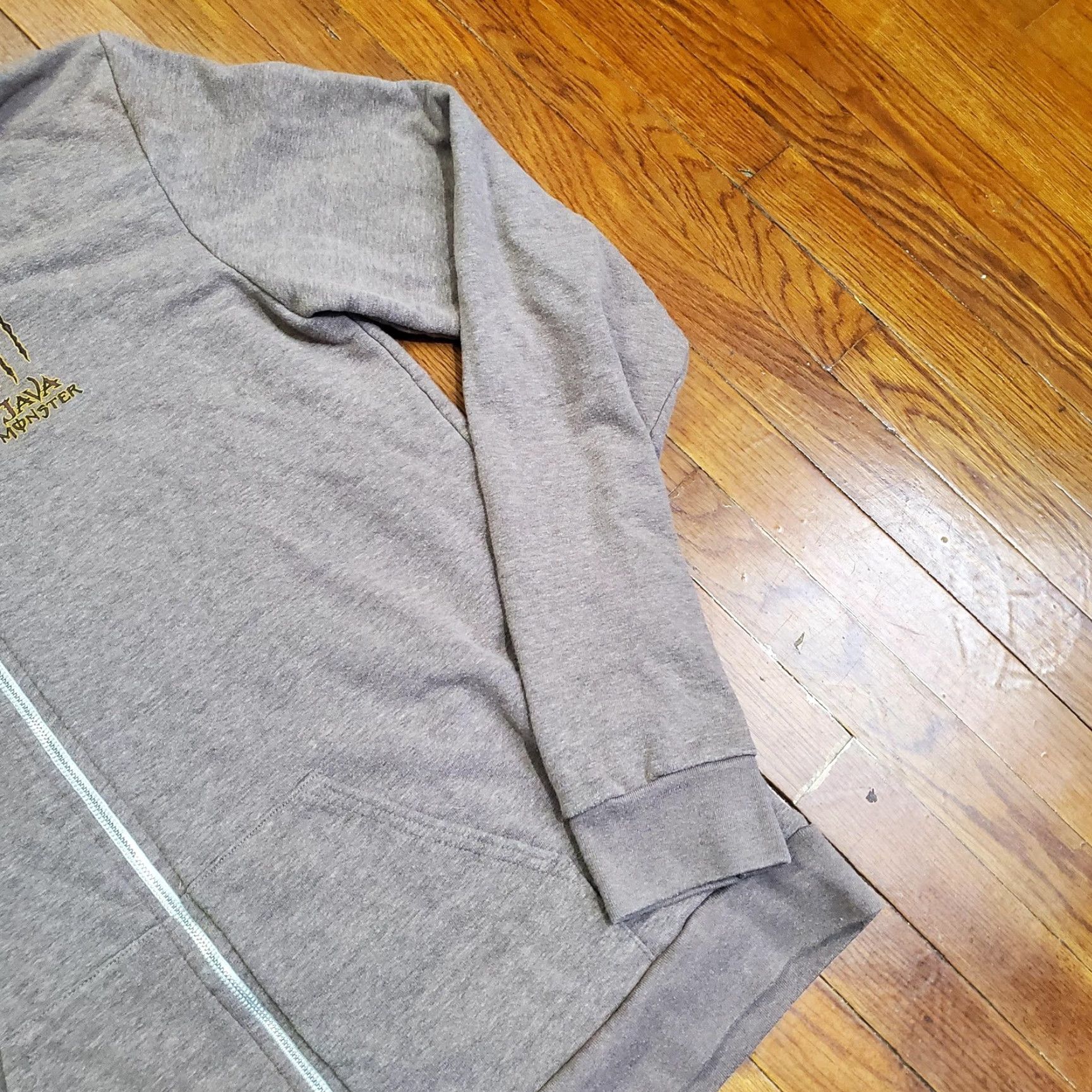 Vintage Java Monster Hoodie Mens 3XL Brown Full Zip Logo Embroidered Sweatshirt Size US XXL / EU 58 / 5 - 3 Thumbnail