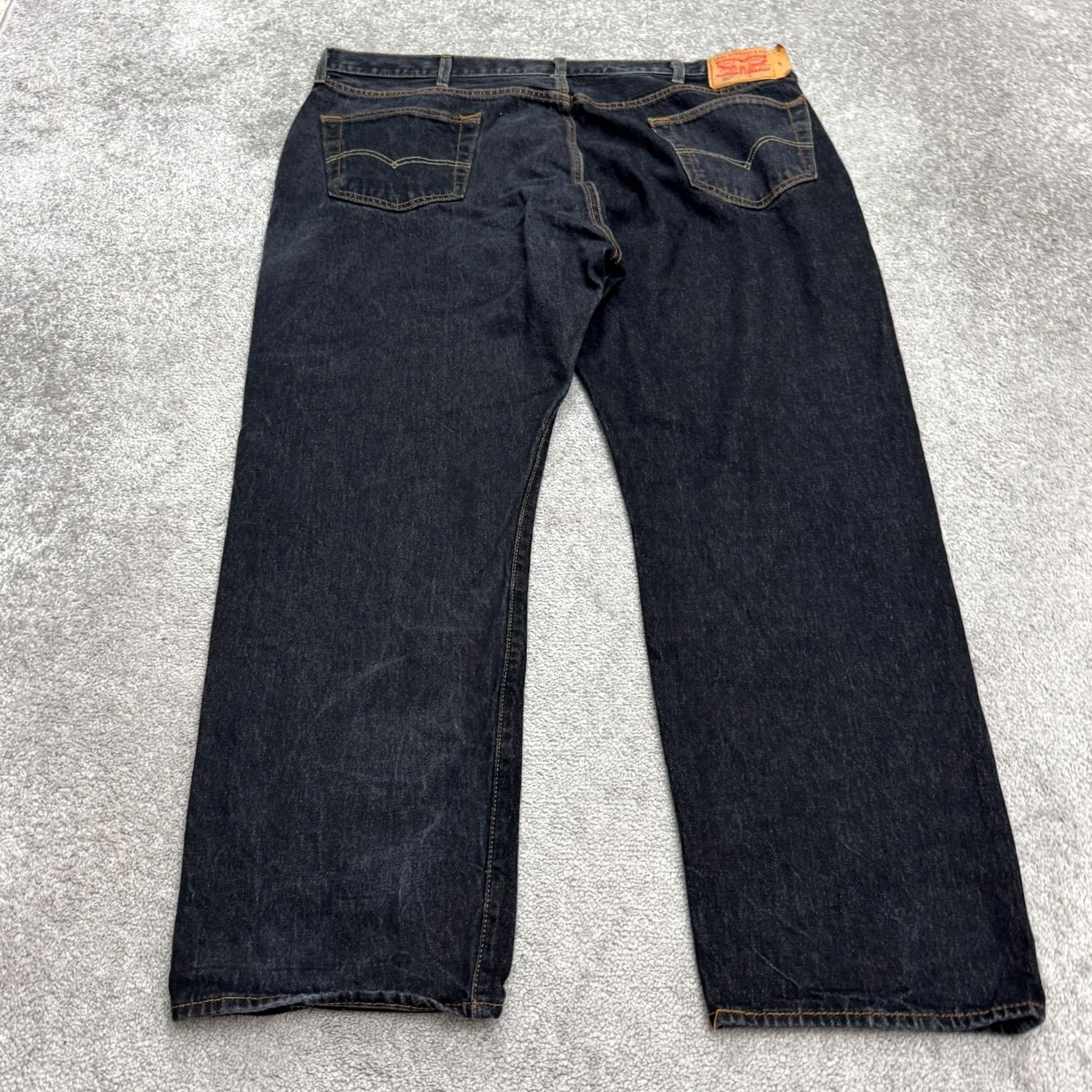 Levi's Levi's 501 Original Fit Straight Leg Button Fly Denim Jeans Men 48x34 Tall Black Size US 32 / EU 48 - 2 Thumbnail