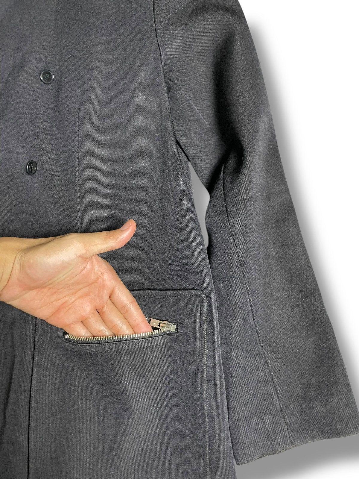 Japanese Brand Paratiisi Basic Long Coat Jacket Black (28) Size US S / EU 44-46 / 1 - 5 Thumbnail