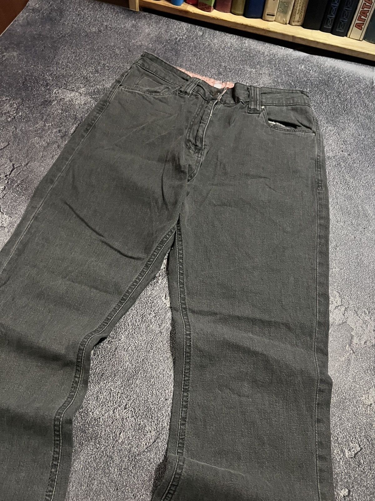 Japanese Brand SWAG Destroyed Japanese Grunge Jean / Flared Retro Gray 90 Size US 34 / EU 50 - 4 Thumbnail